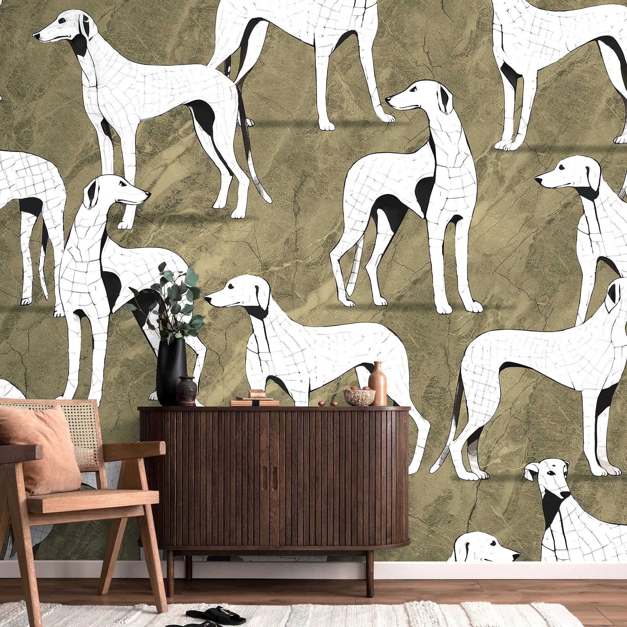 Designs Direct Greyhound Manor Gold Wall Mural
