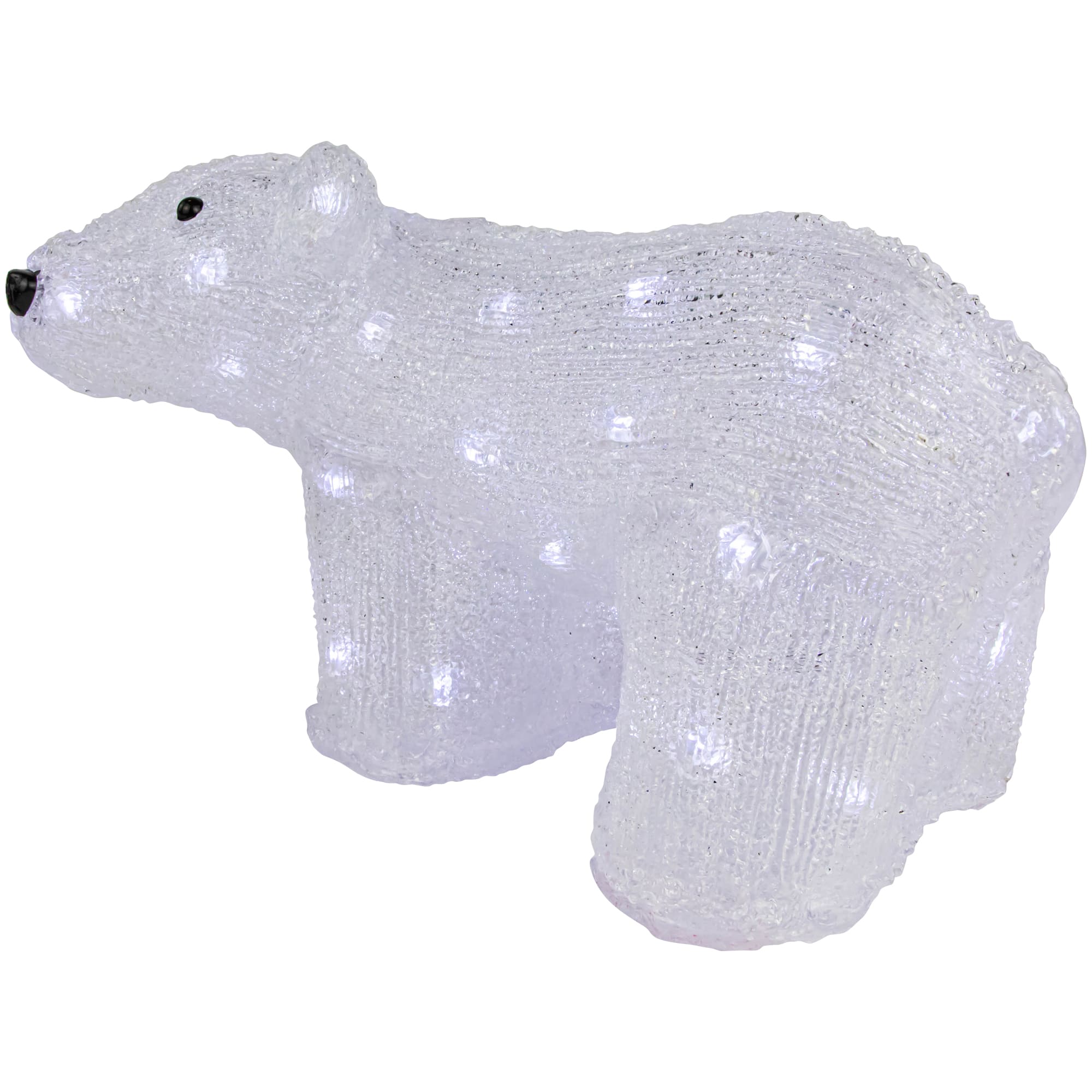 12" Lighted Commercial Grade Acrylic Baby Bear Christmas Display Decoration