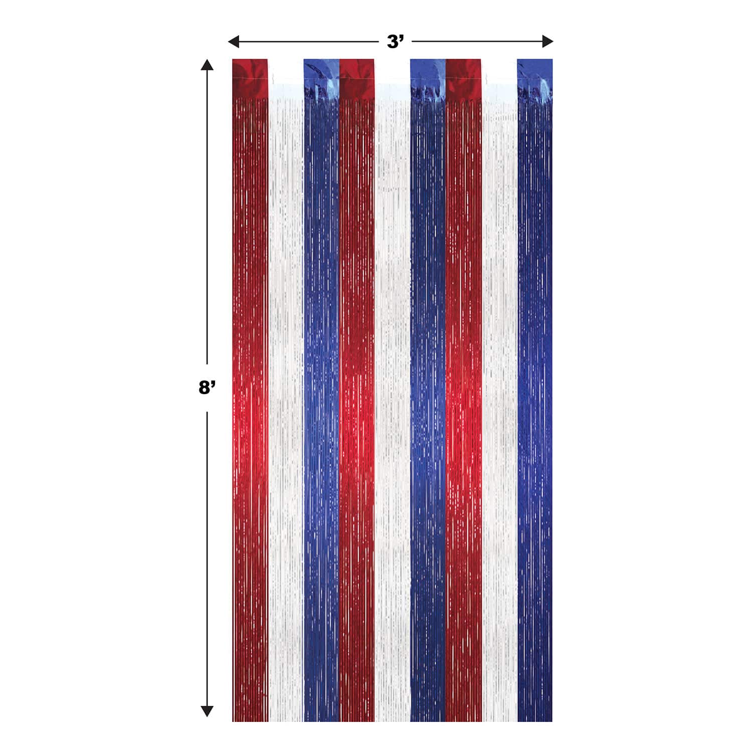 Beistle 8ft. Red, White, & Blue Gleam 'N Curtain