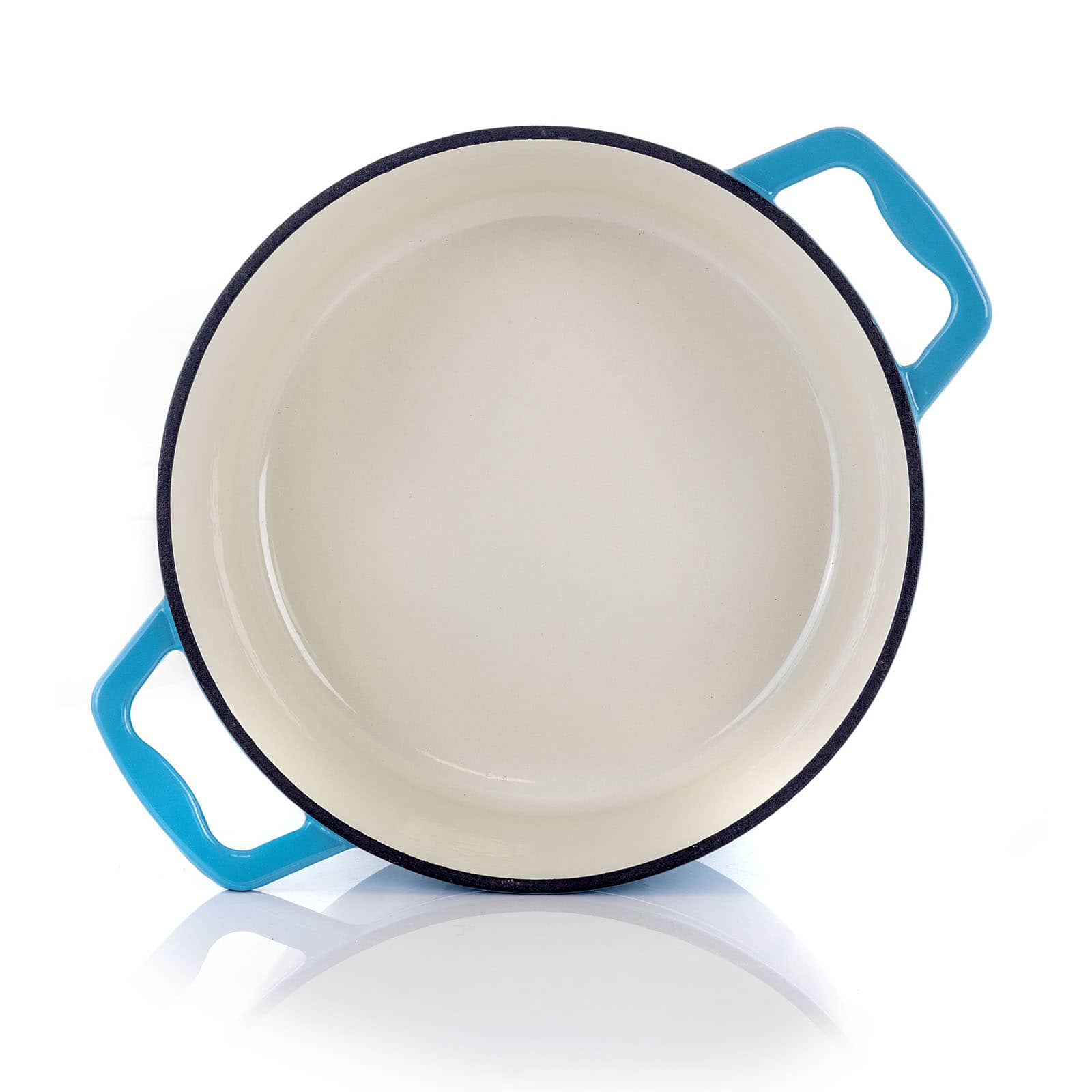 MegaChef Blue Enameled Cast Iron Casserole