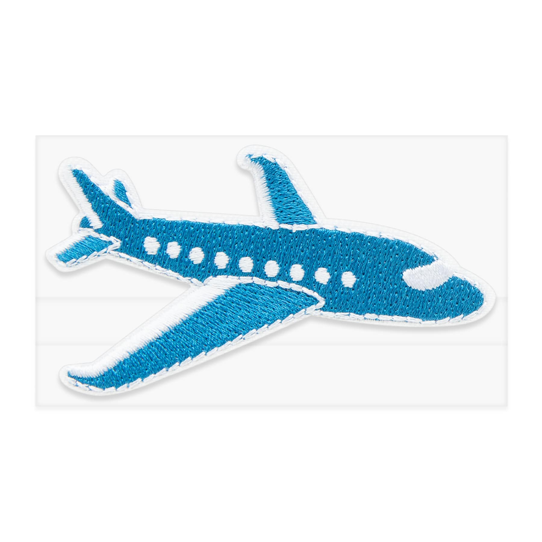Iron-On & Adhesive Blue Airplane Patch by Make Market®