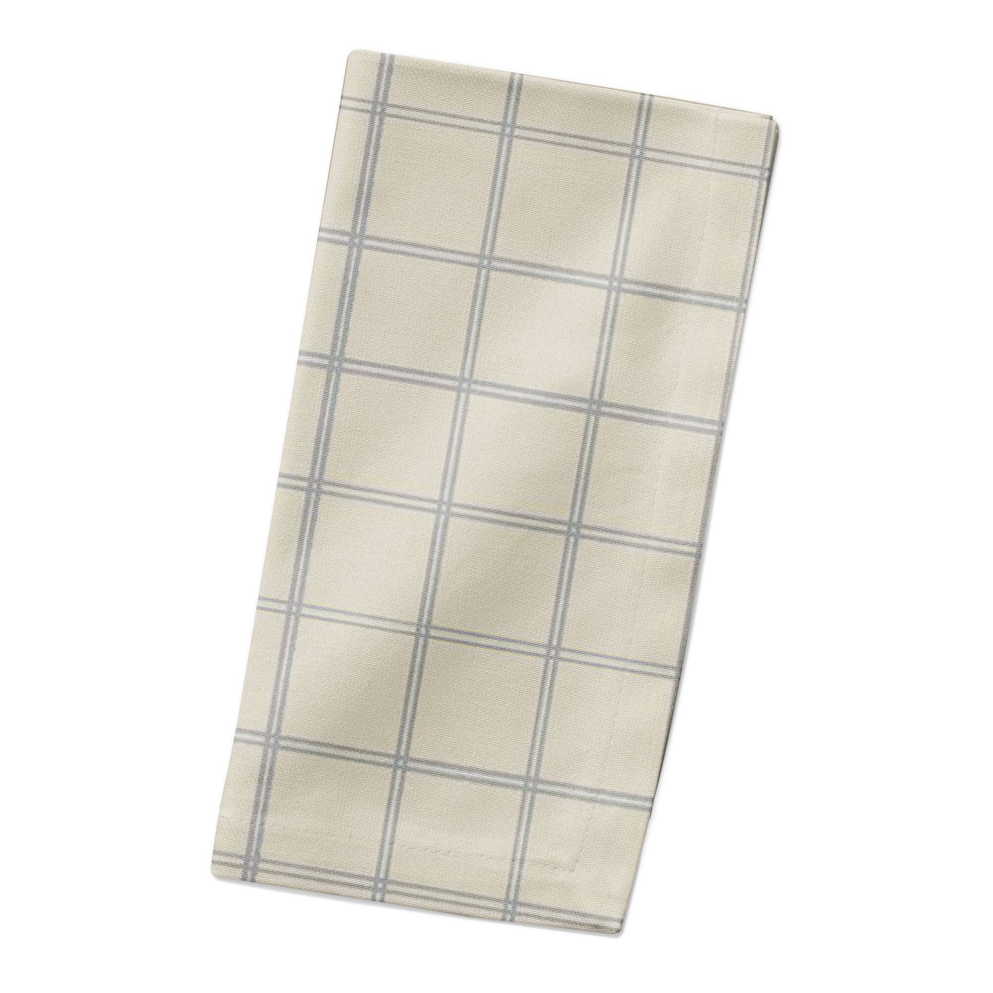 Cream Check Cotton Twill Napkin