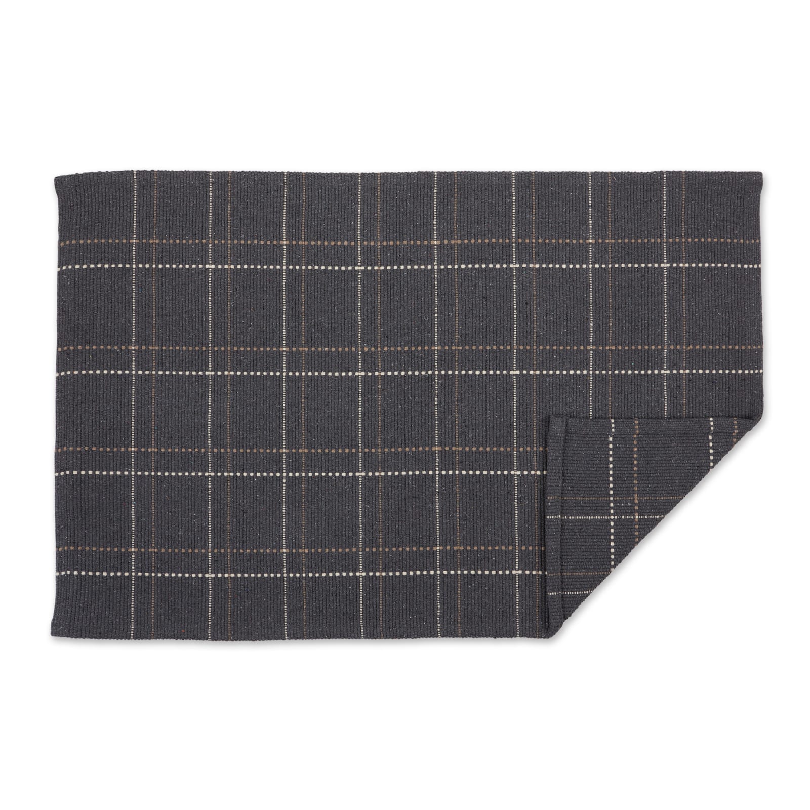 DII® Mineral Variegated Plaid Recycled Yarn Rug Set, 2ft. x 3ft.