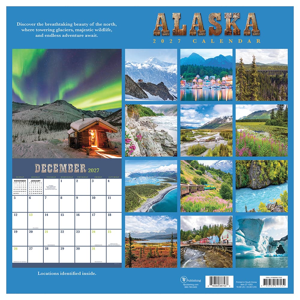 2027 Alaska Wall Calendar