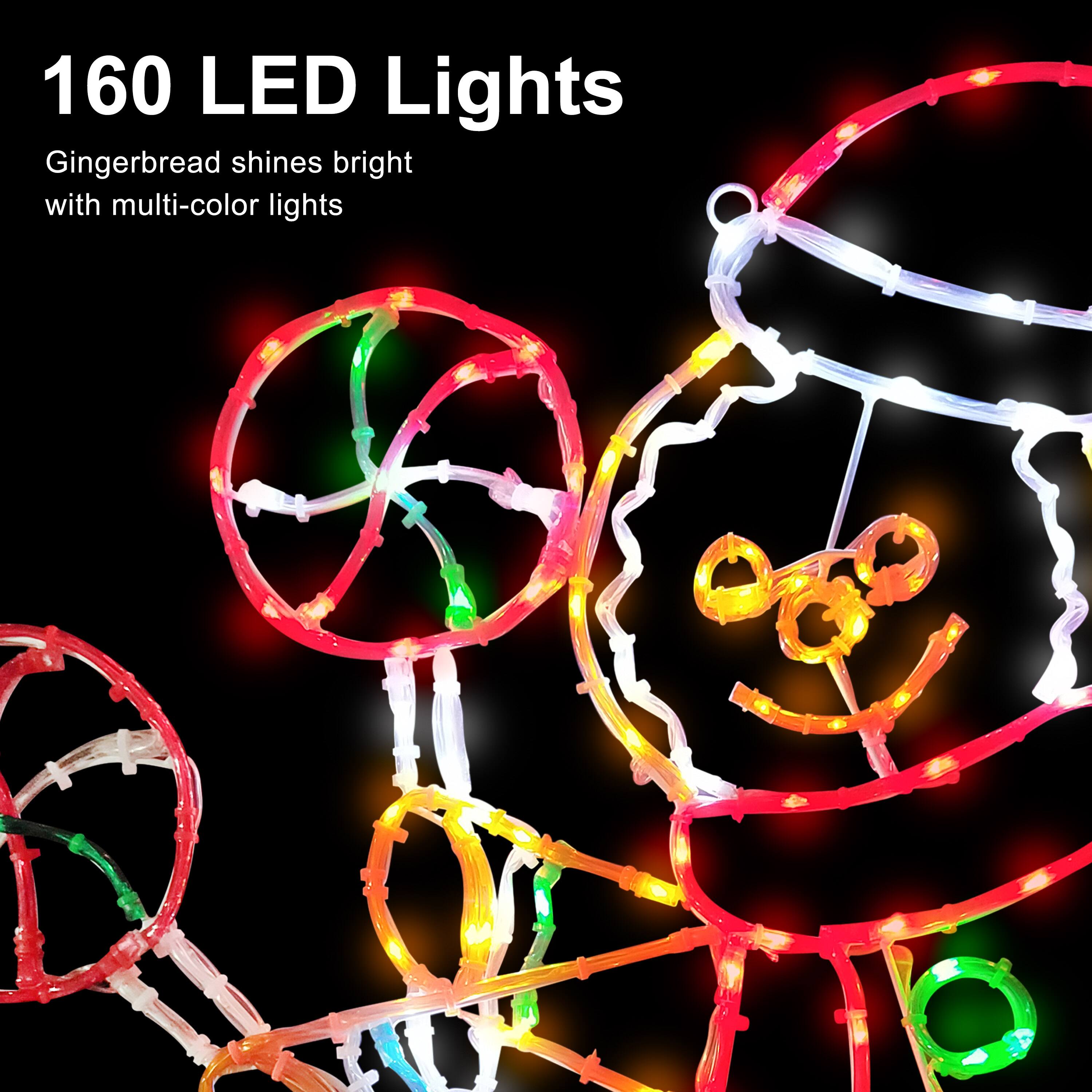 2ft. Pre-Lit Gingerbread Window Decoration