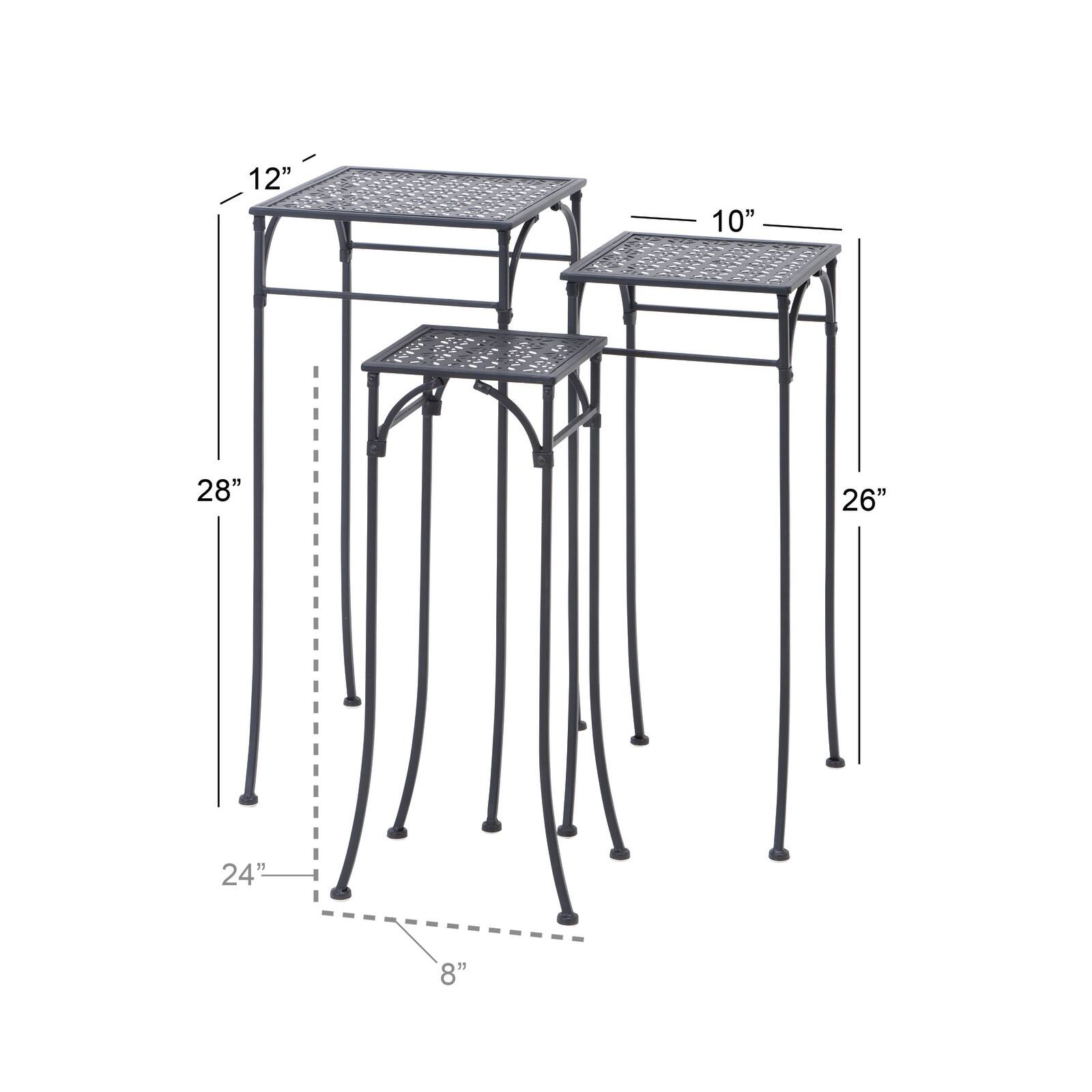 Black Metal Modern Plantstand Set