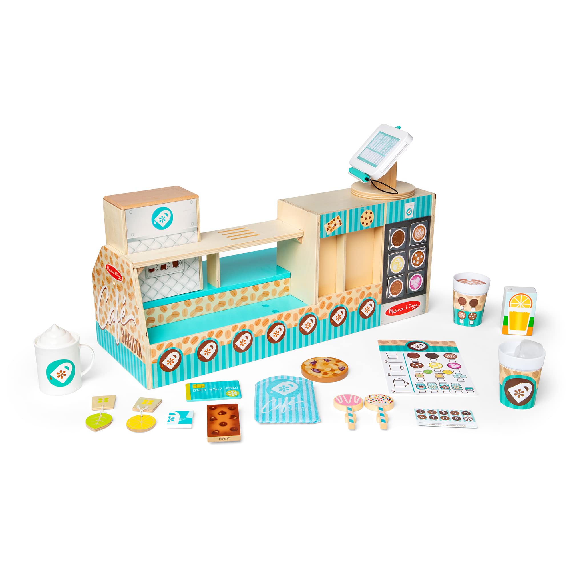 Melissa & Doug® Wooden Café Barista Coffee Shop Play Set