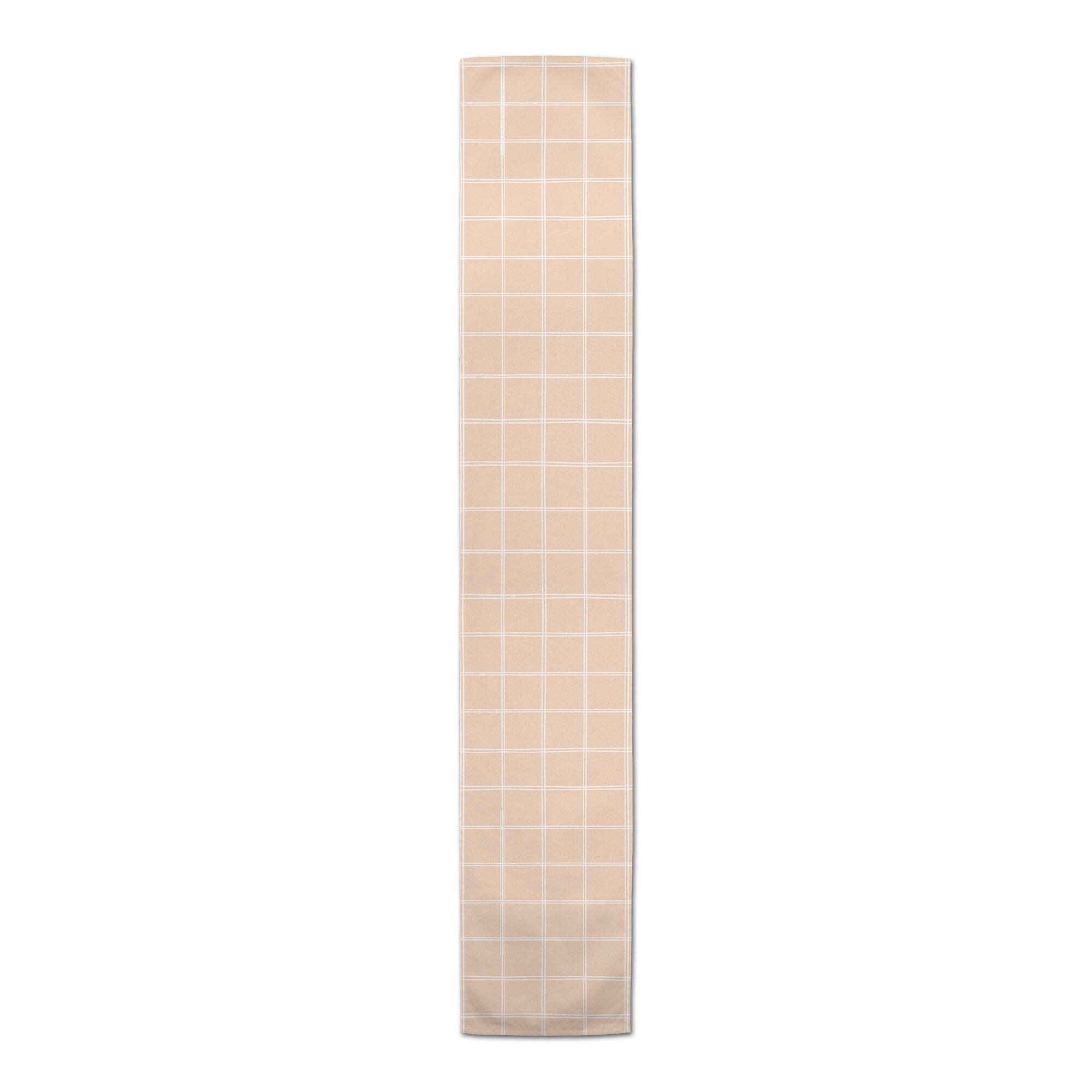 Peach Grids Indoor/Outdoor Table Runner