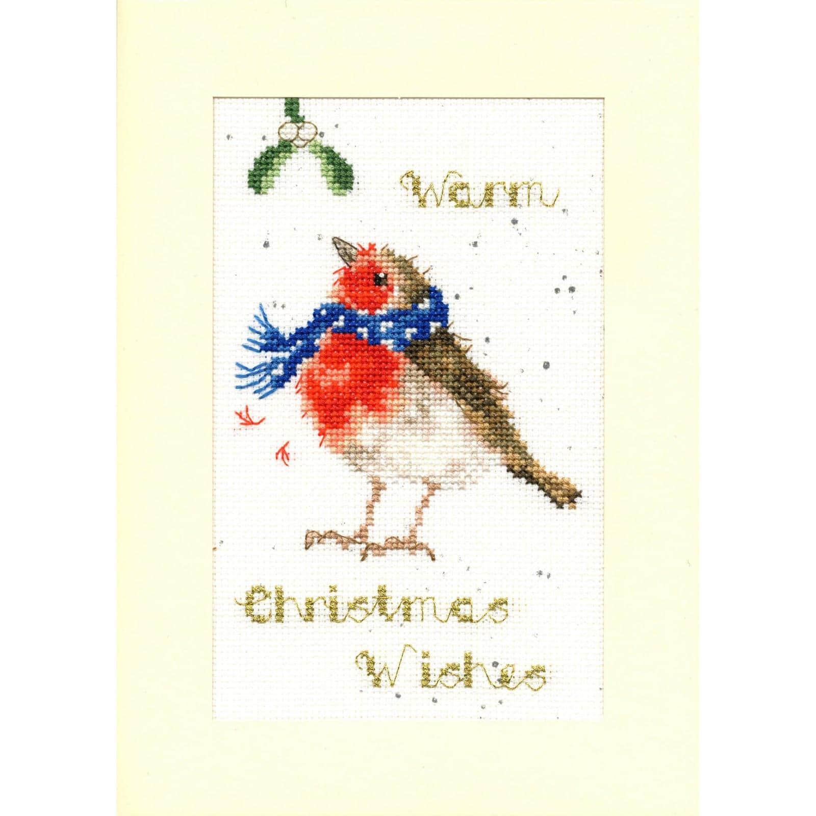Bothy Threads Warm Wishes Christmas Card Counted Cross Stitch Kit