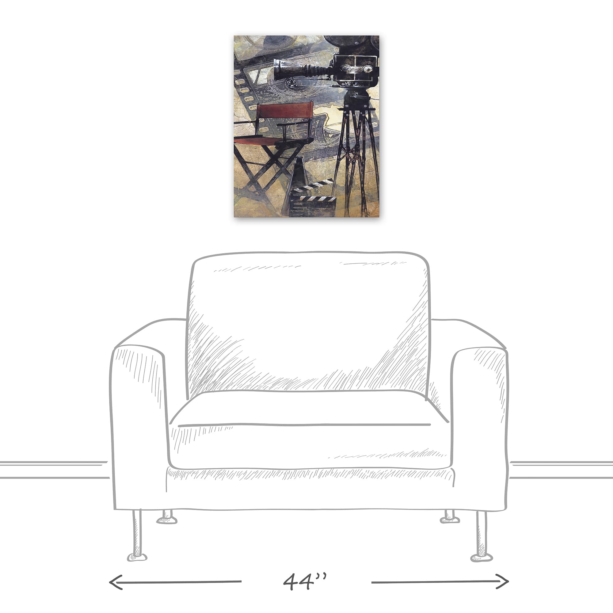 Camera In Production 16" x 20" Canvas Wall Art