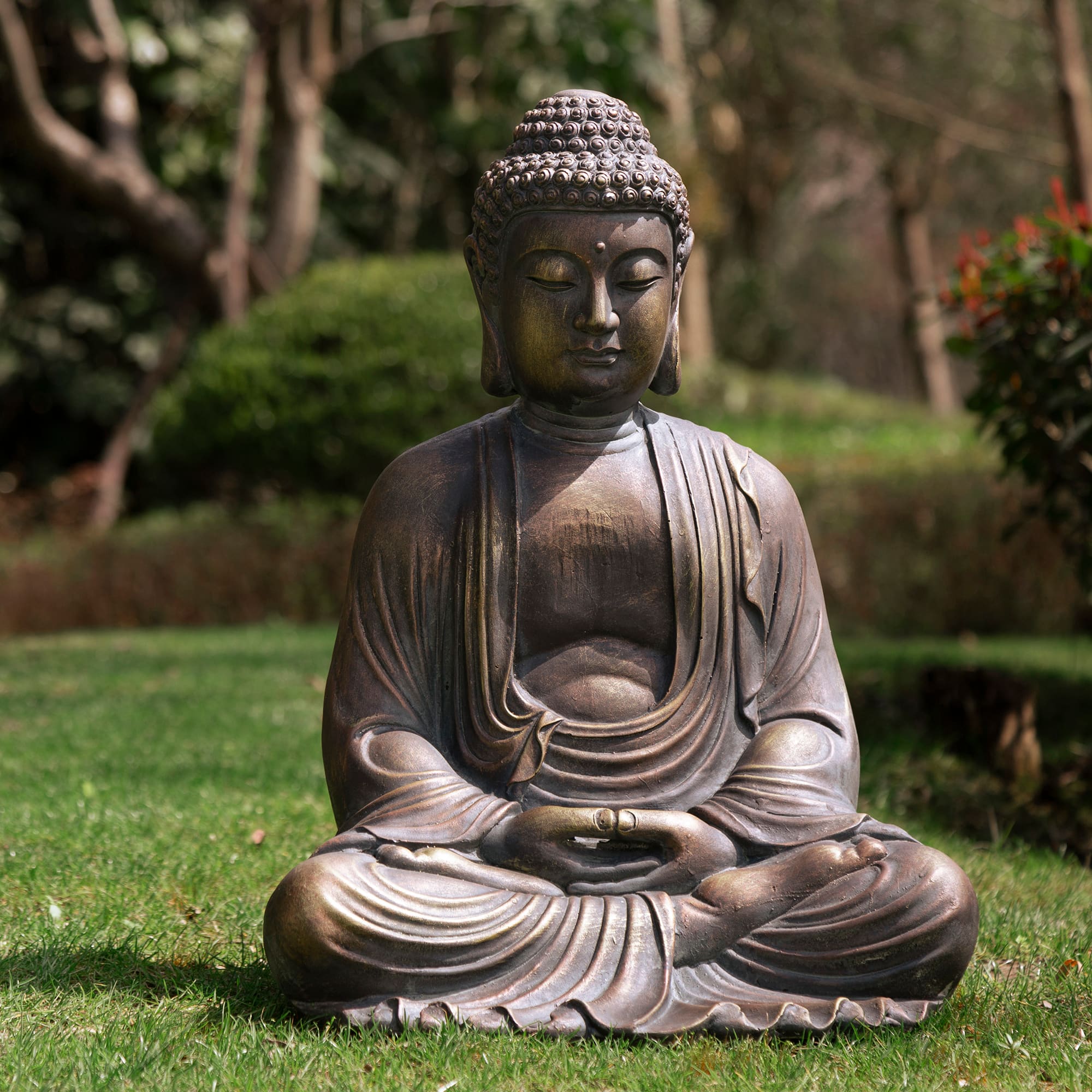 Glitzhome® 23" Meditating Buddha Statue