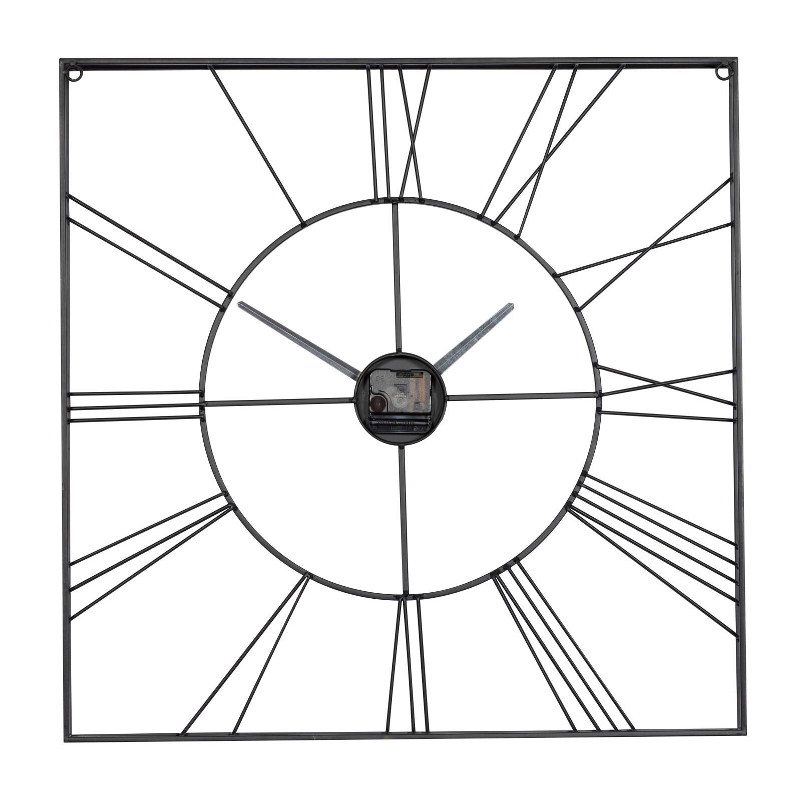 CosmoLiving by Cosmopolitan 24" Metal Square Wall Clock