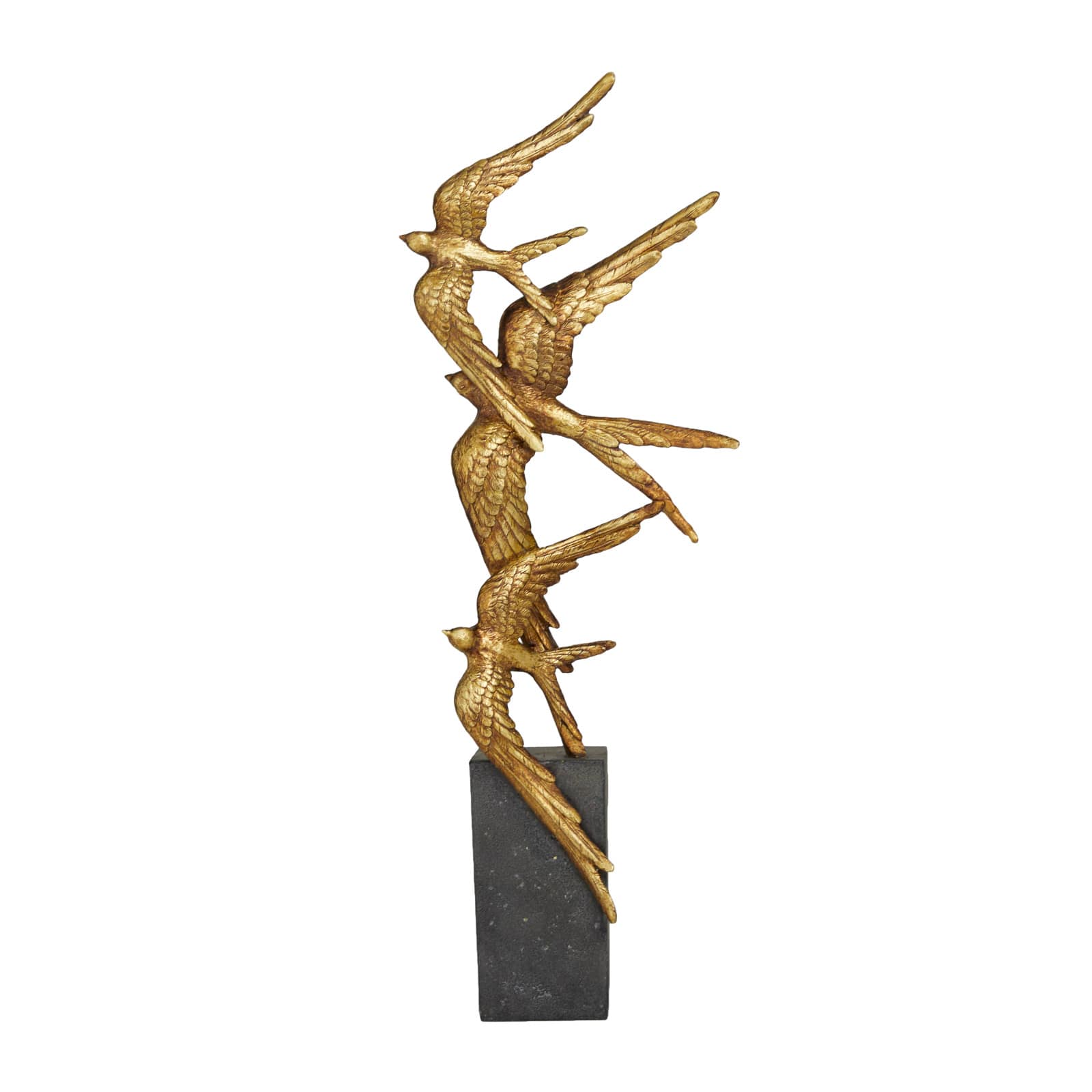 21.5" Polystone Flying Bird Sculpture