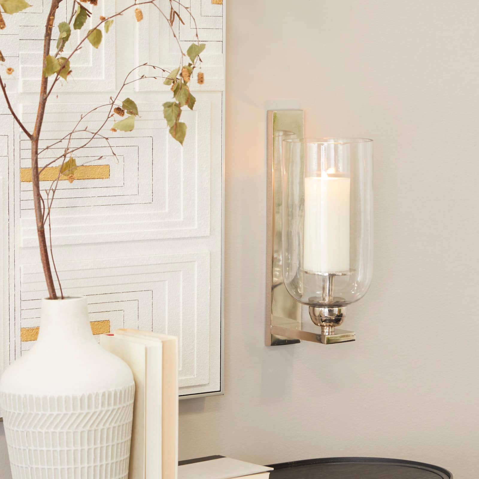 Silver Aluminum Modern Wall Sconce