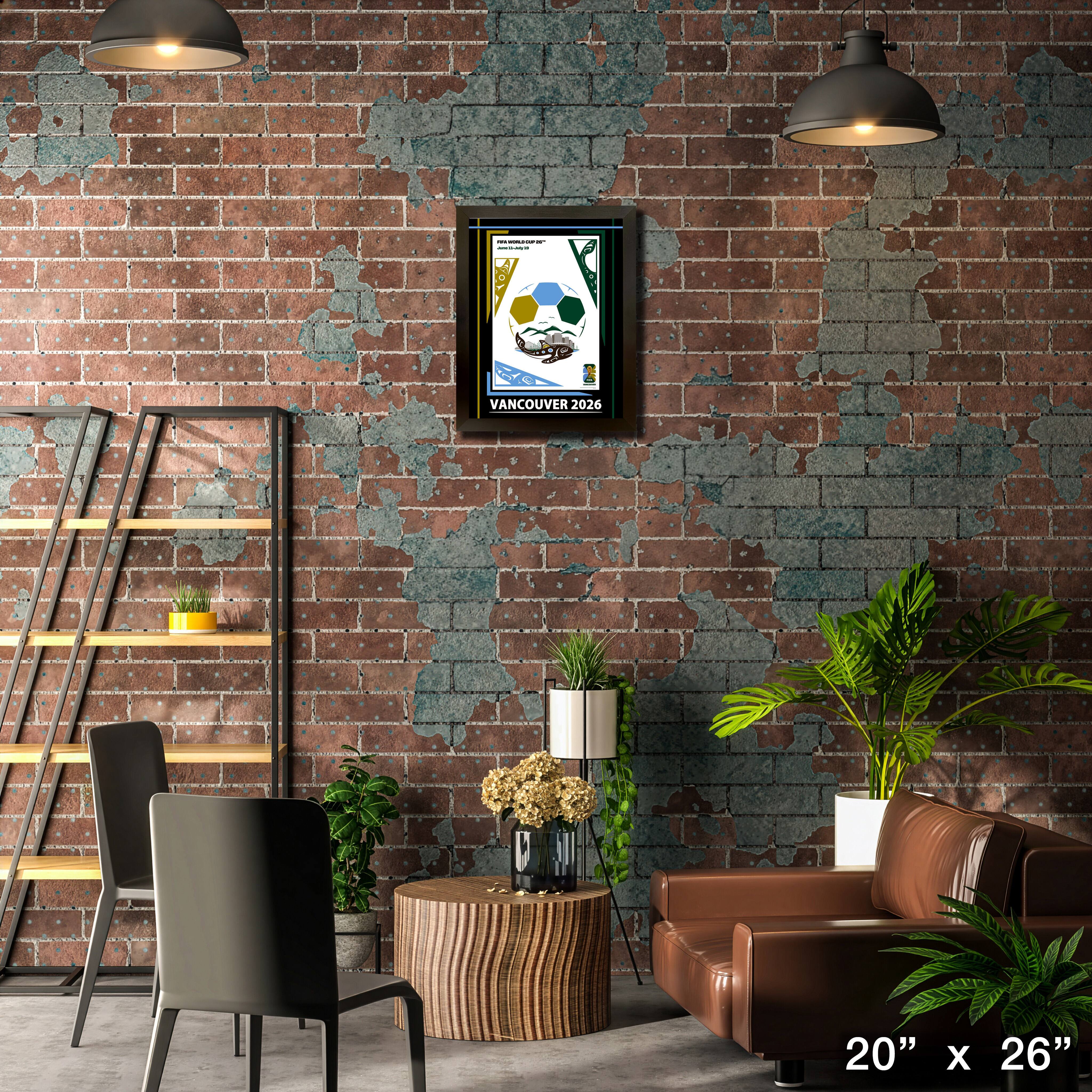 Vancouver 2026 FIFA World Cup Poster PhotoGlass Framed 20" x 26"