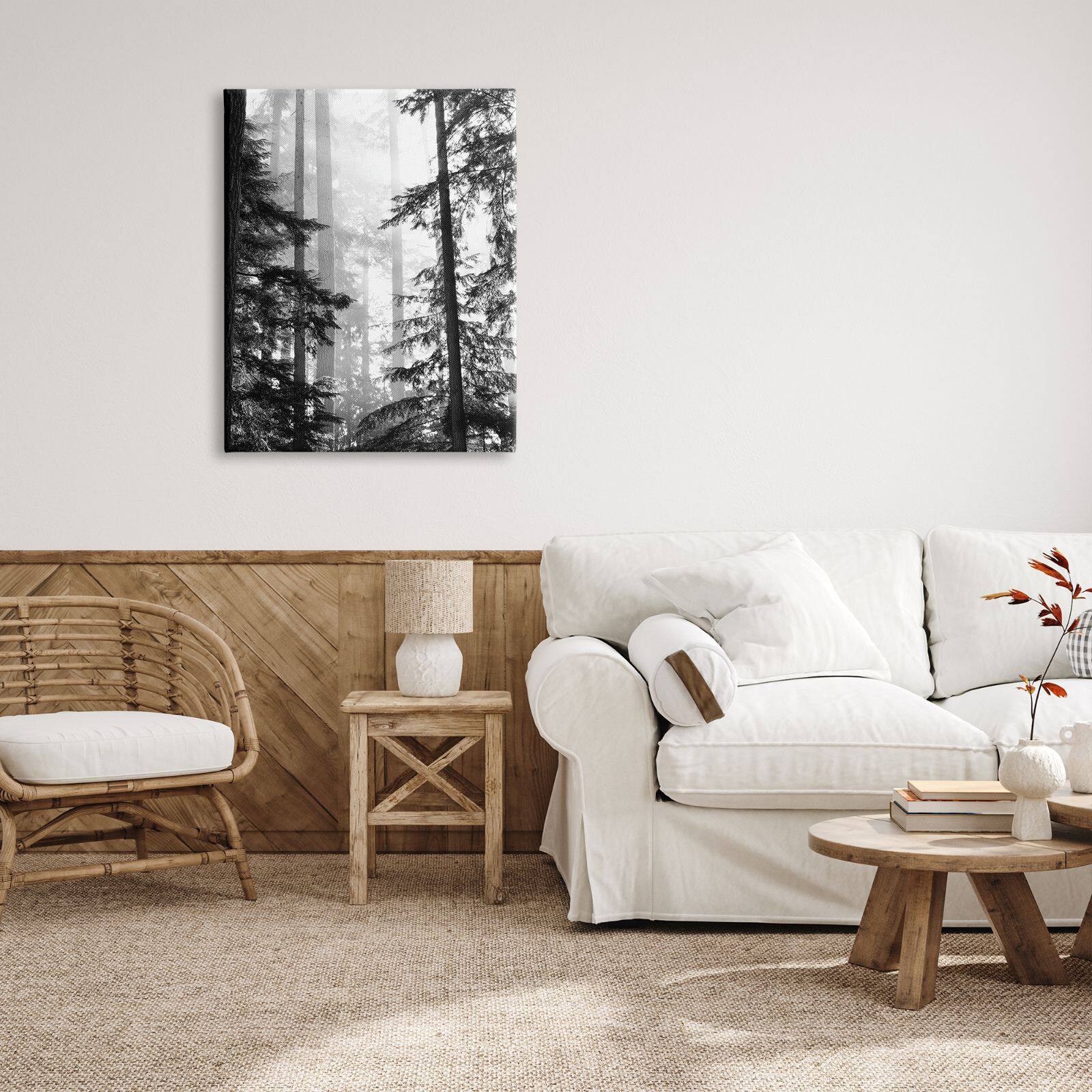 Stupell Industries Forest Light Shining Through Tall Trees Landscape Photography Canvas Wall Art