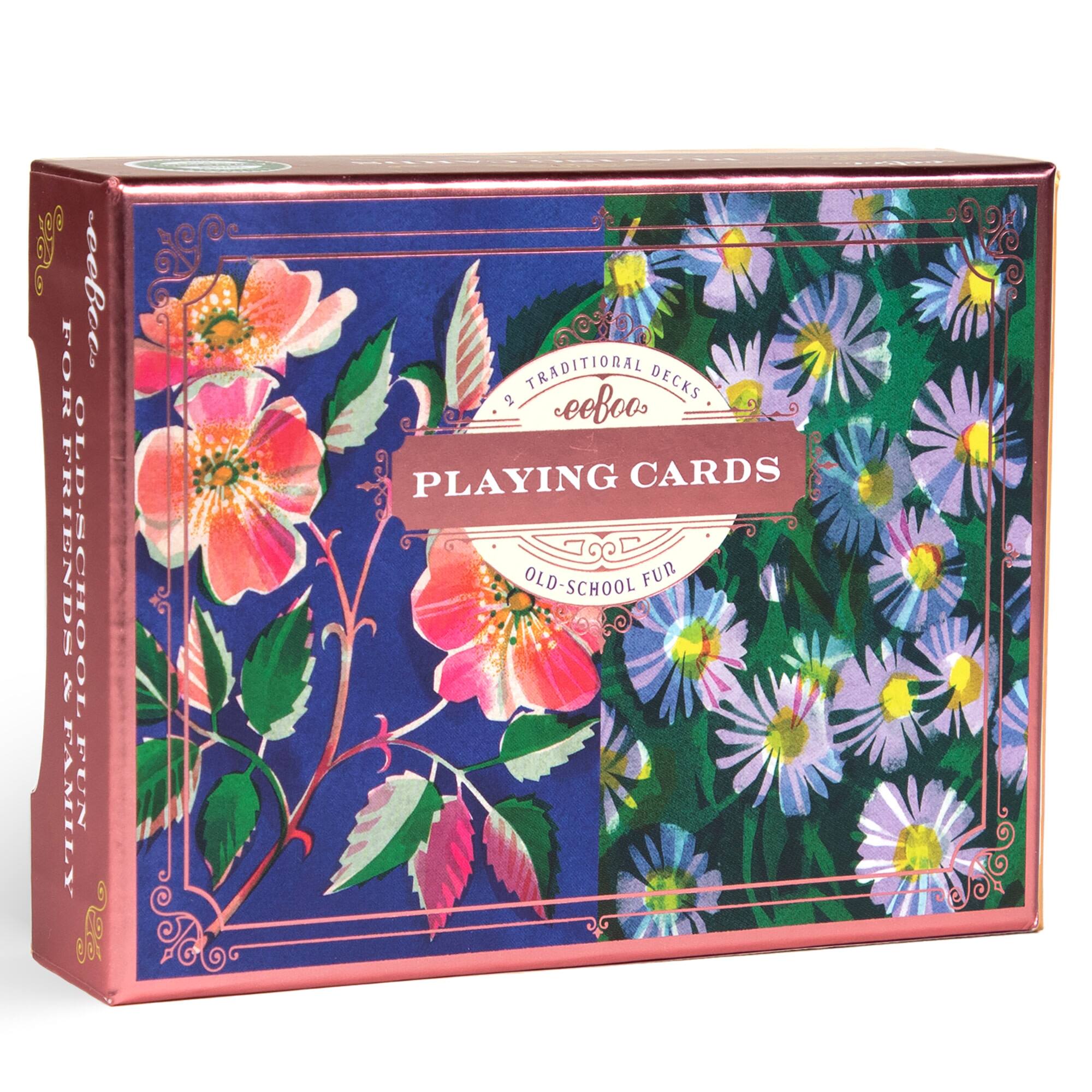 eeBoo Piece & Love Roses & Asters Playing Card Decks