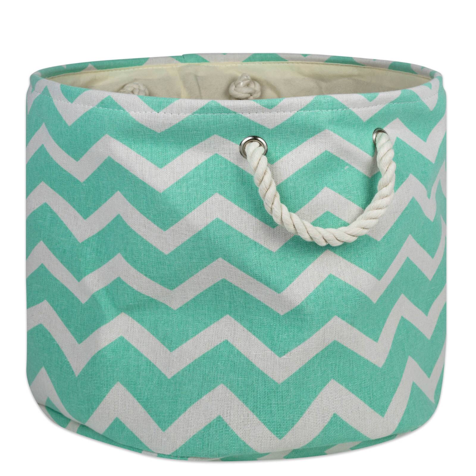 DII® 15" Round Chevron Fabric Bin