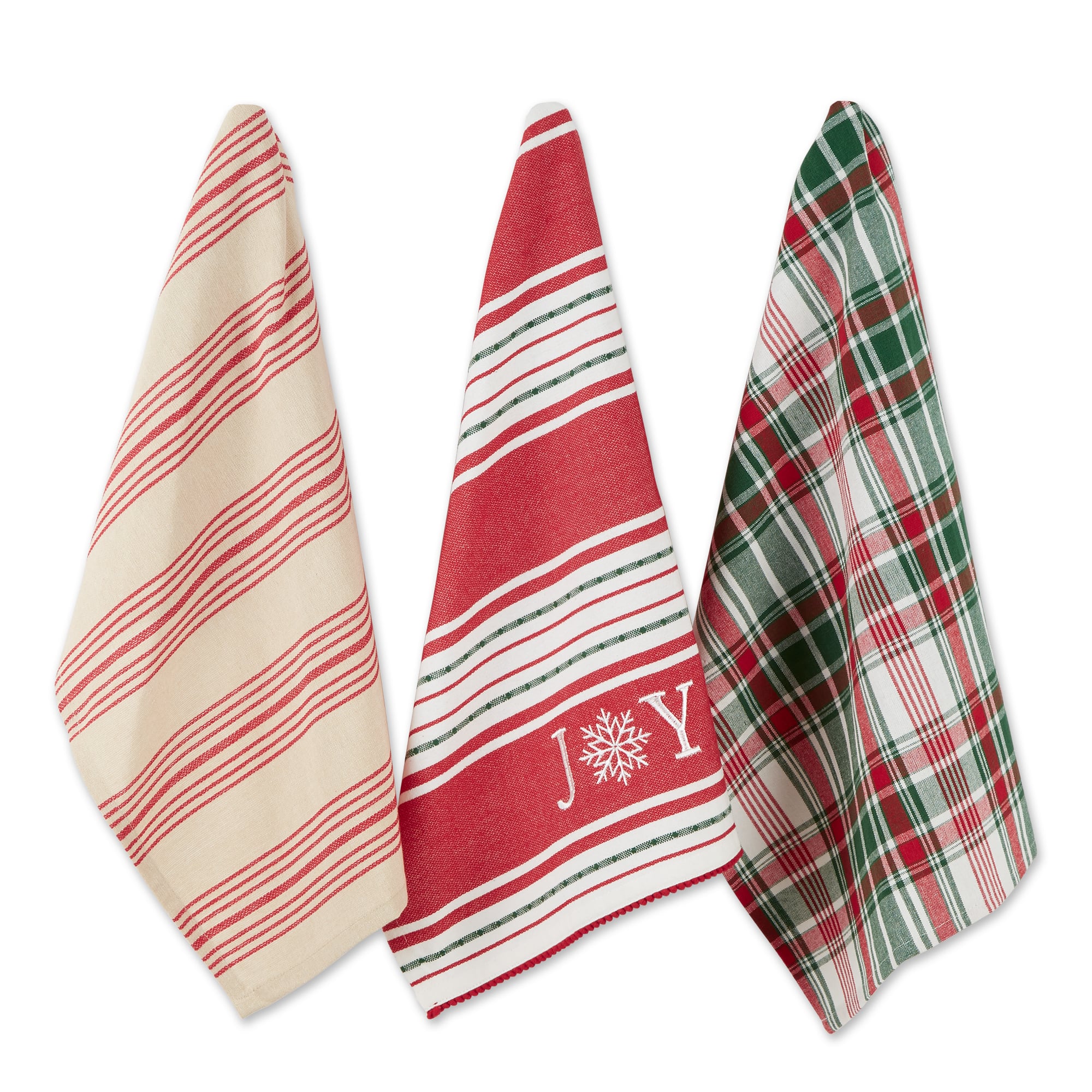 DII® Assorted Joy Snowflake Dishtowel Set