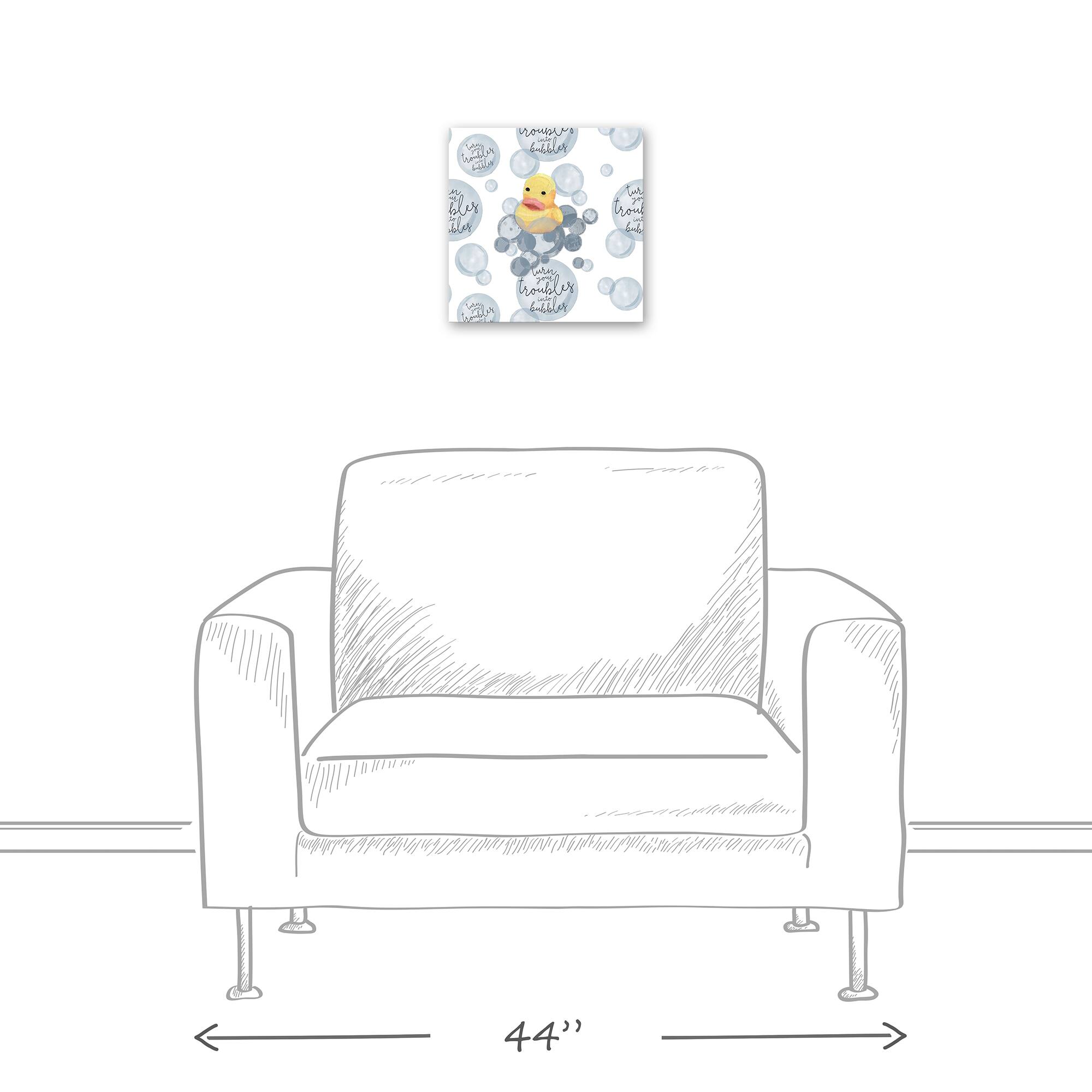 Turn Your Troubles Into Bubbles With Ducky Canvas Wall Art