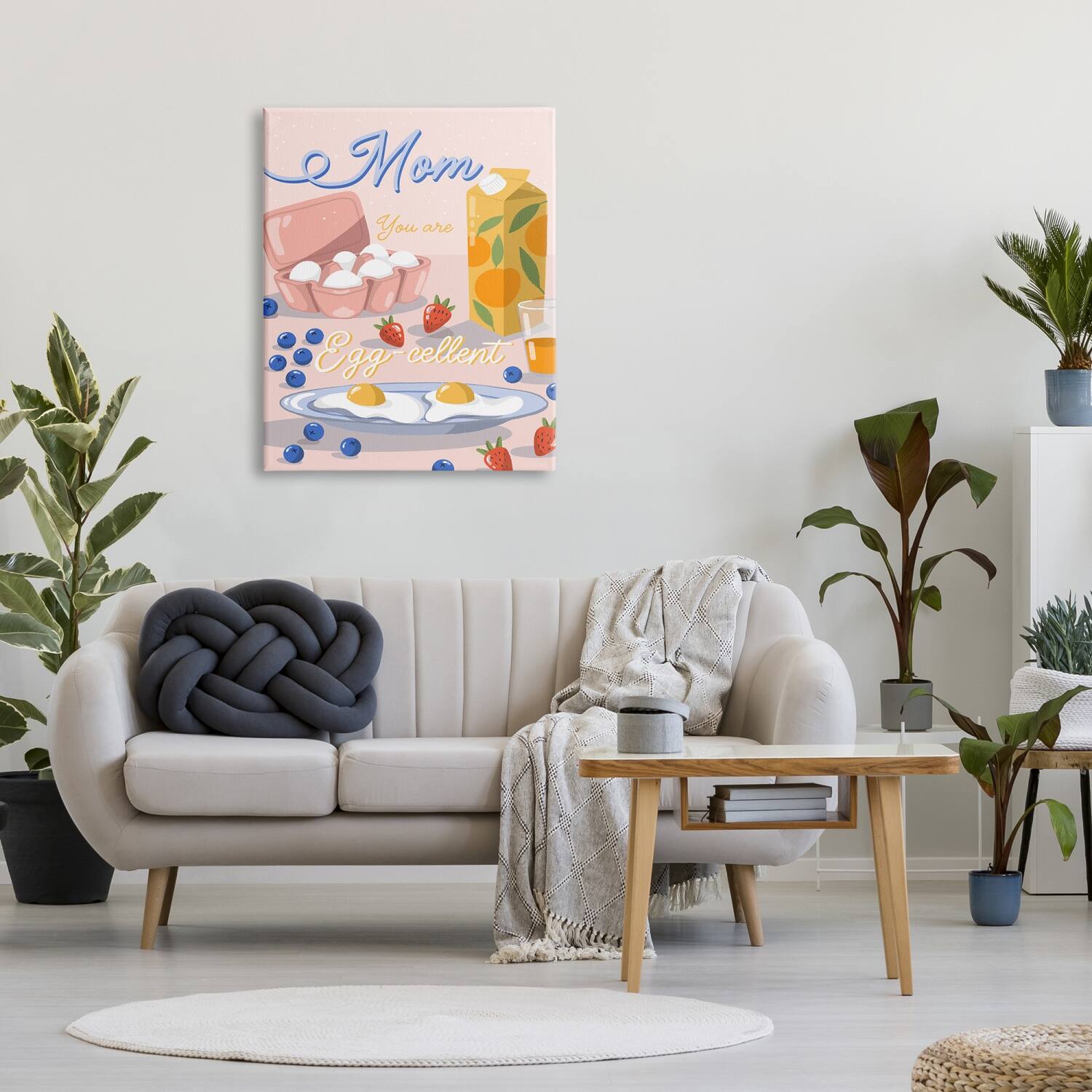 Stupell Industries Mom You Are Egg-cellent Phrase Canvas Wall Art