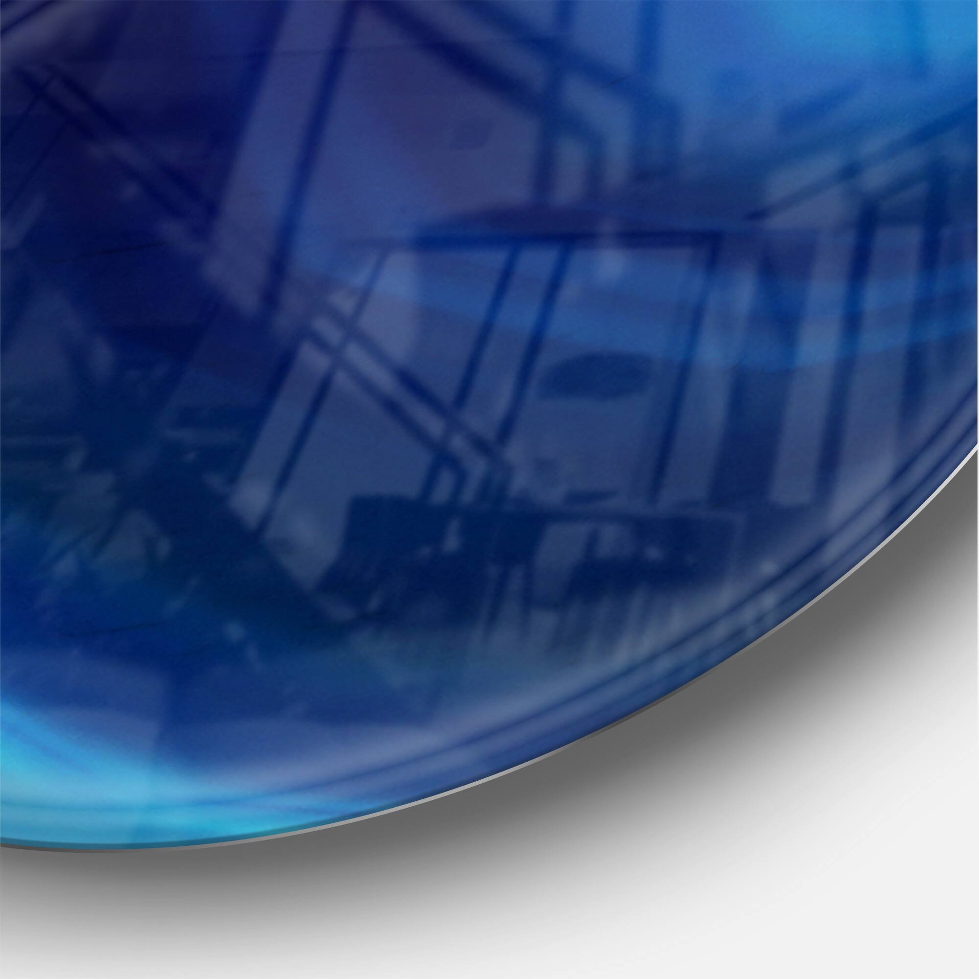 Designart 'Blue Agate Crystal Modern Wall Clock