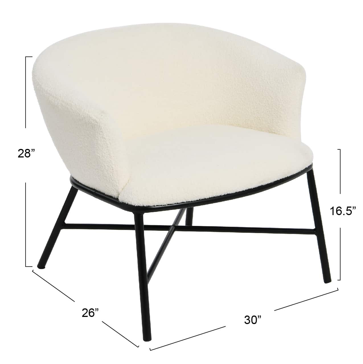 Hello Honey® Bowery Boucle Upholstered Accent Arm Chair