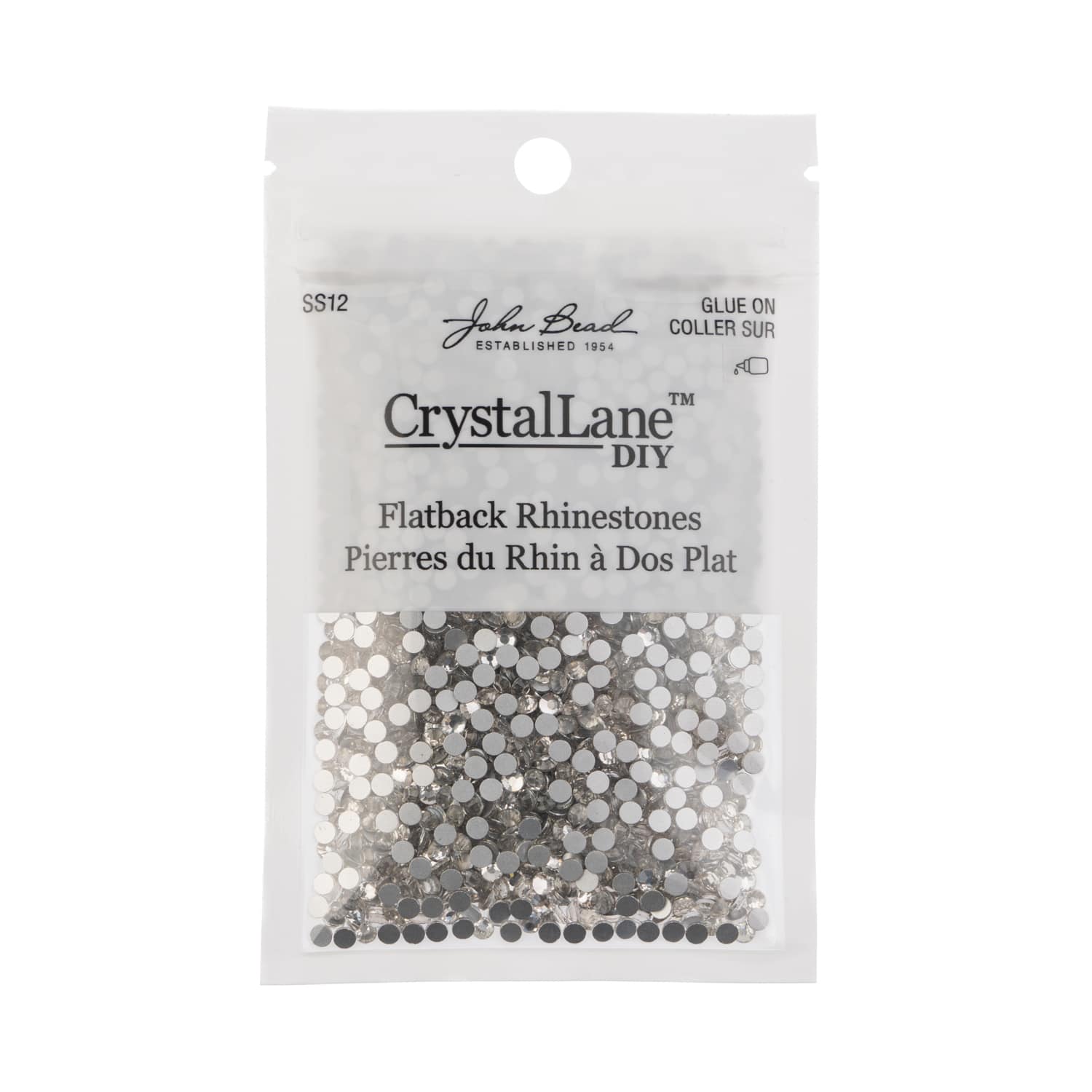 John Bead Crystal Lane SS12 Glass Round Flatback Rhinestones, 2,880ct
