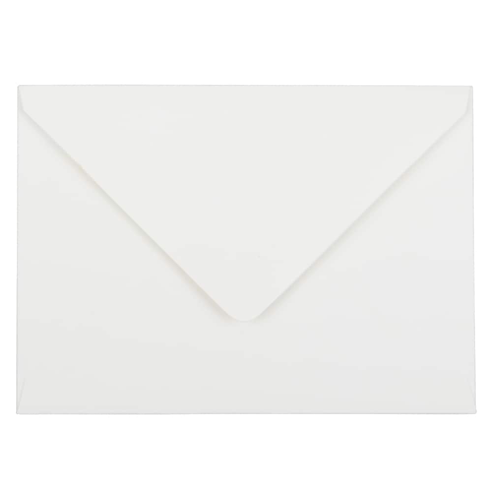 JAM Paper A7 Bright White Wove Strathmore Invitation Envelopes with Euro Flap