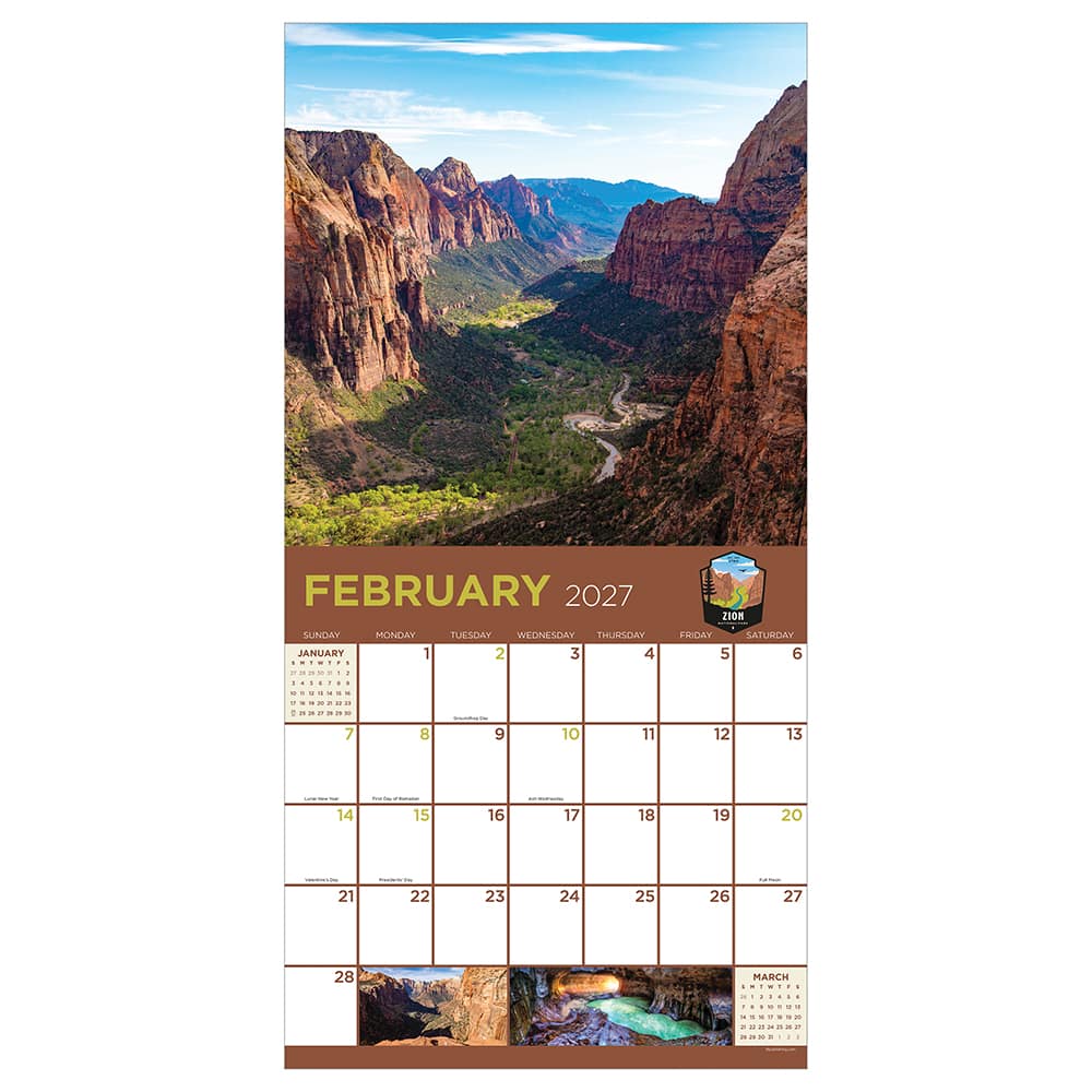 2027 National Parks Wall Calendar