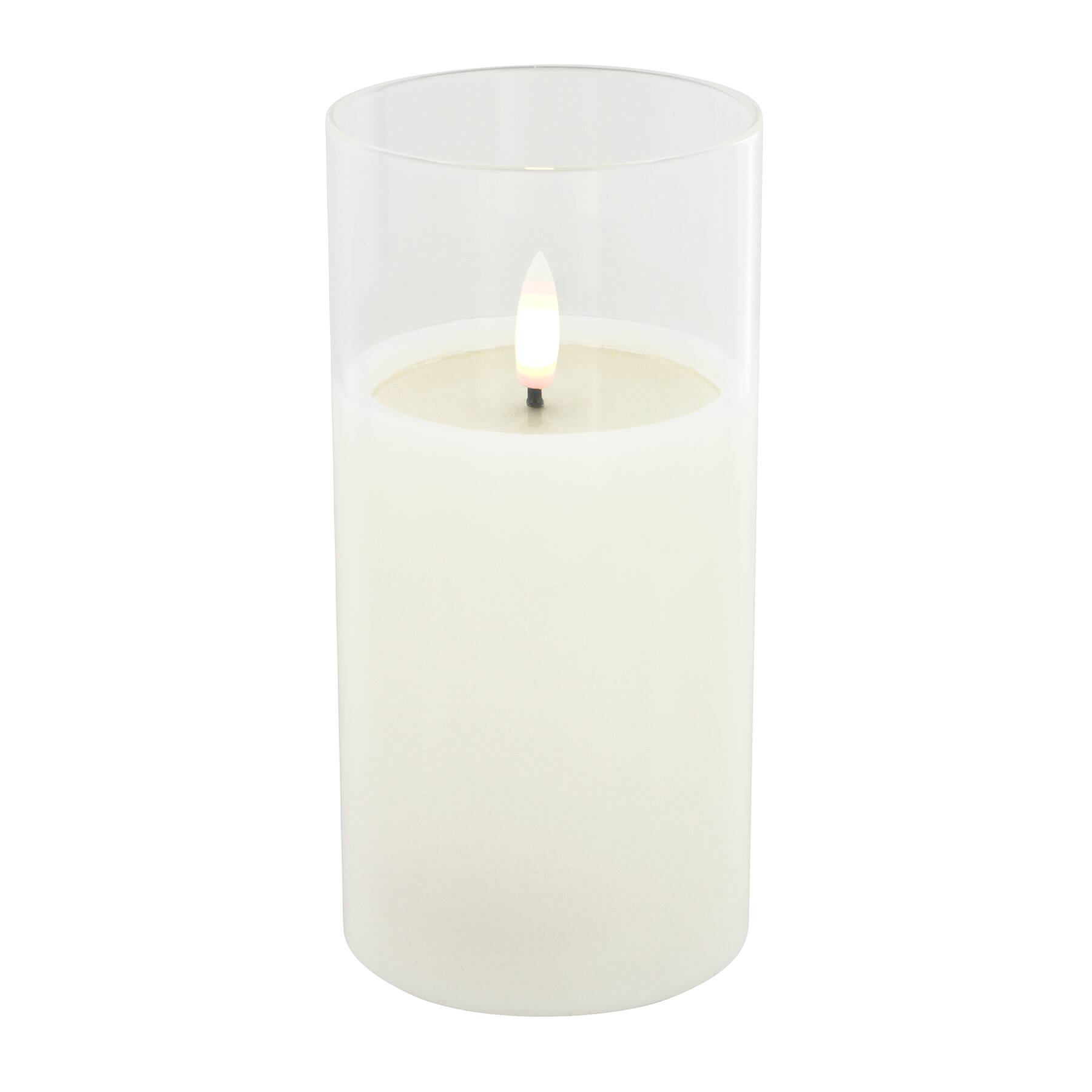 3" x 6" LED Glass Wax Flickering Candle by Ashland