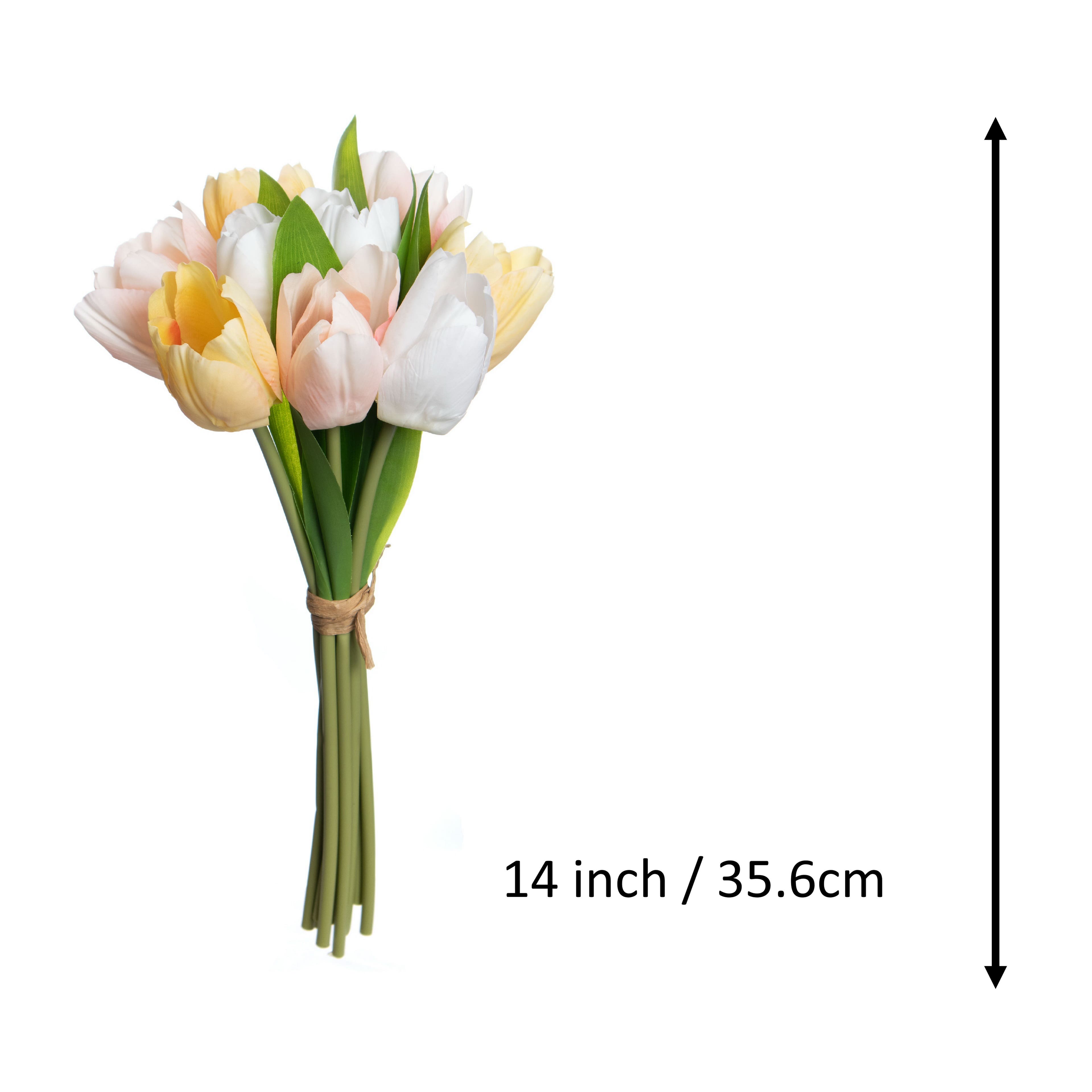 14" Yellow & Cream Tulip Real Touch Bundle by Ashland®