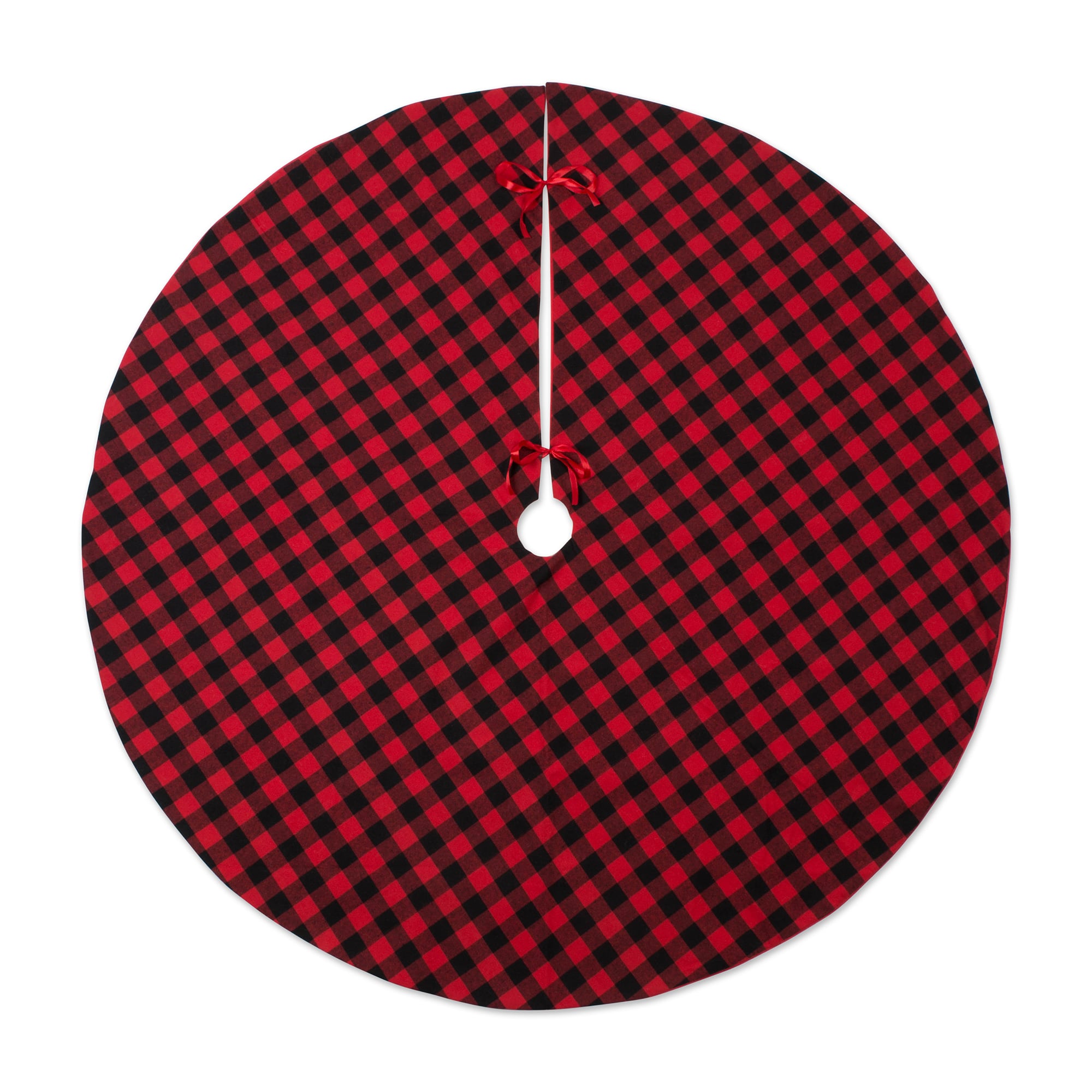 DII® Red & Black Buffalo Check Holiday Tree Skirt 