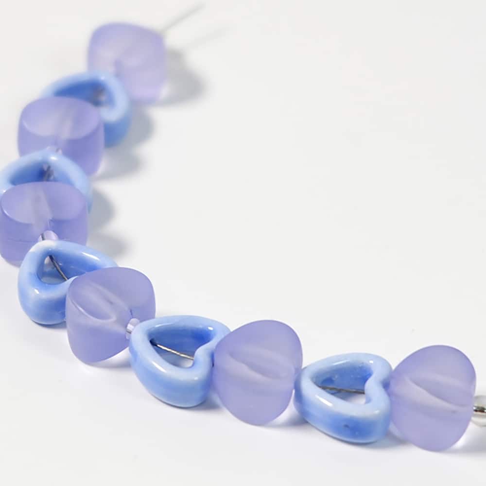 Jesse James Beads 14mm Acrylic & Ceramic Heart Beads