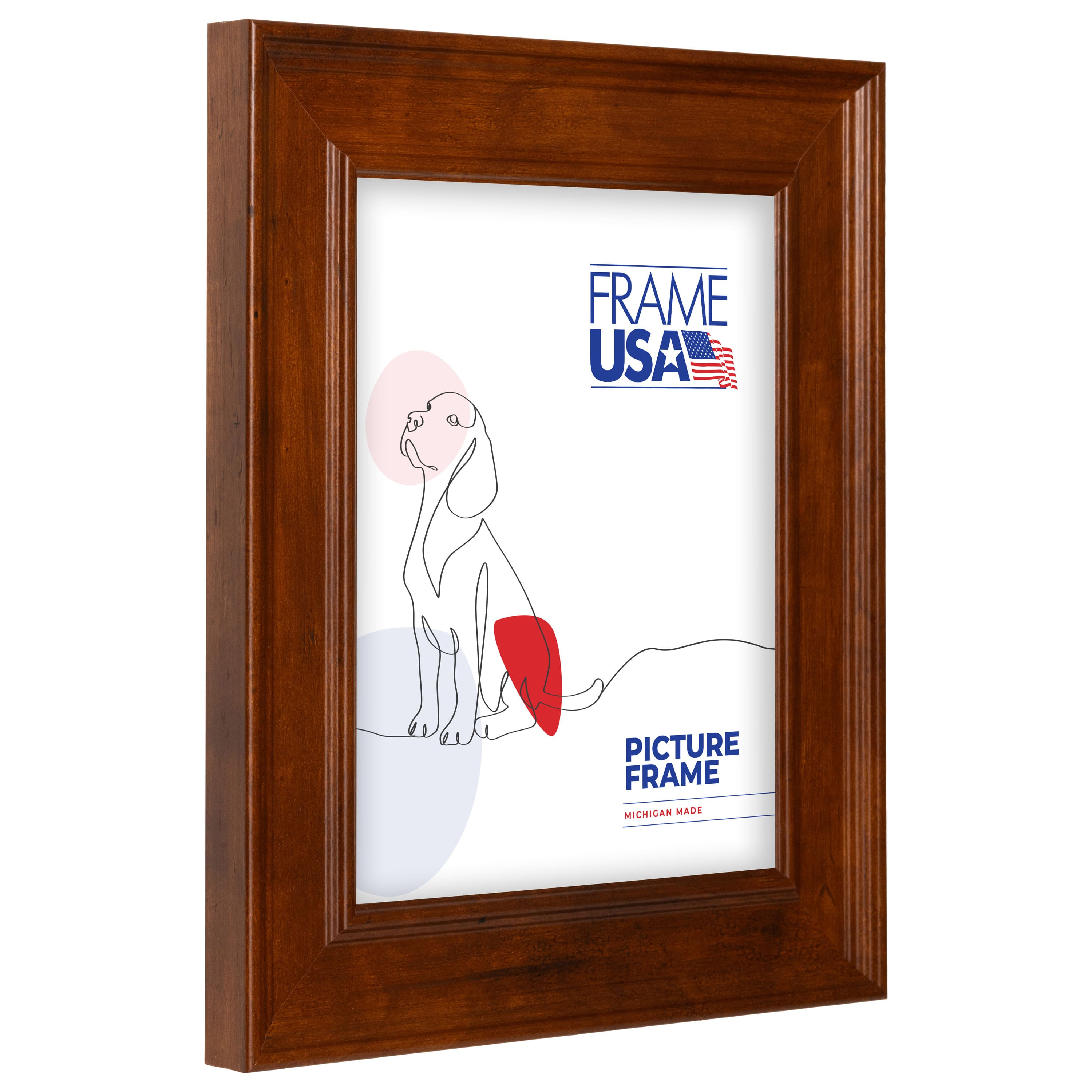 Frame USA Honey Beveled Brown Single Image Picture Frame with Mat