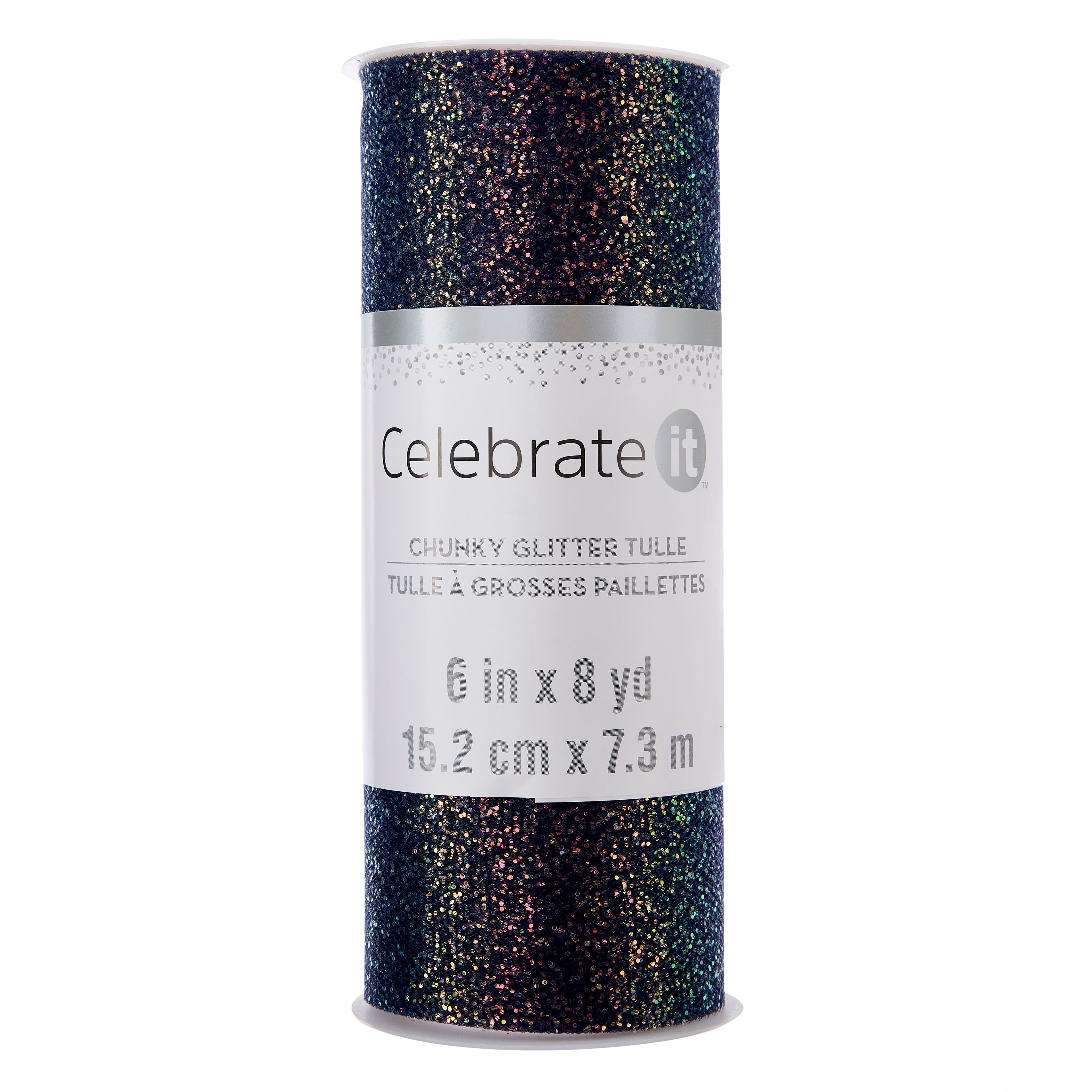 6" x 8yd. Iridescent Chunky Glitter Tulle by Celebrate It™