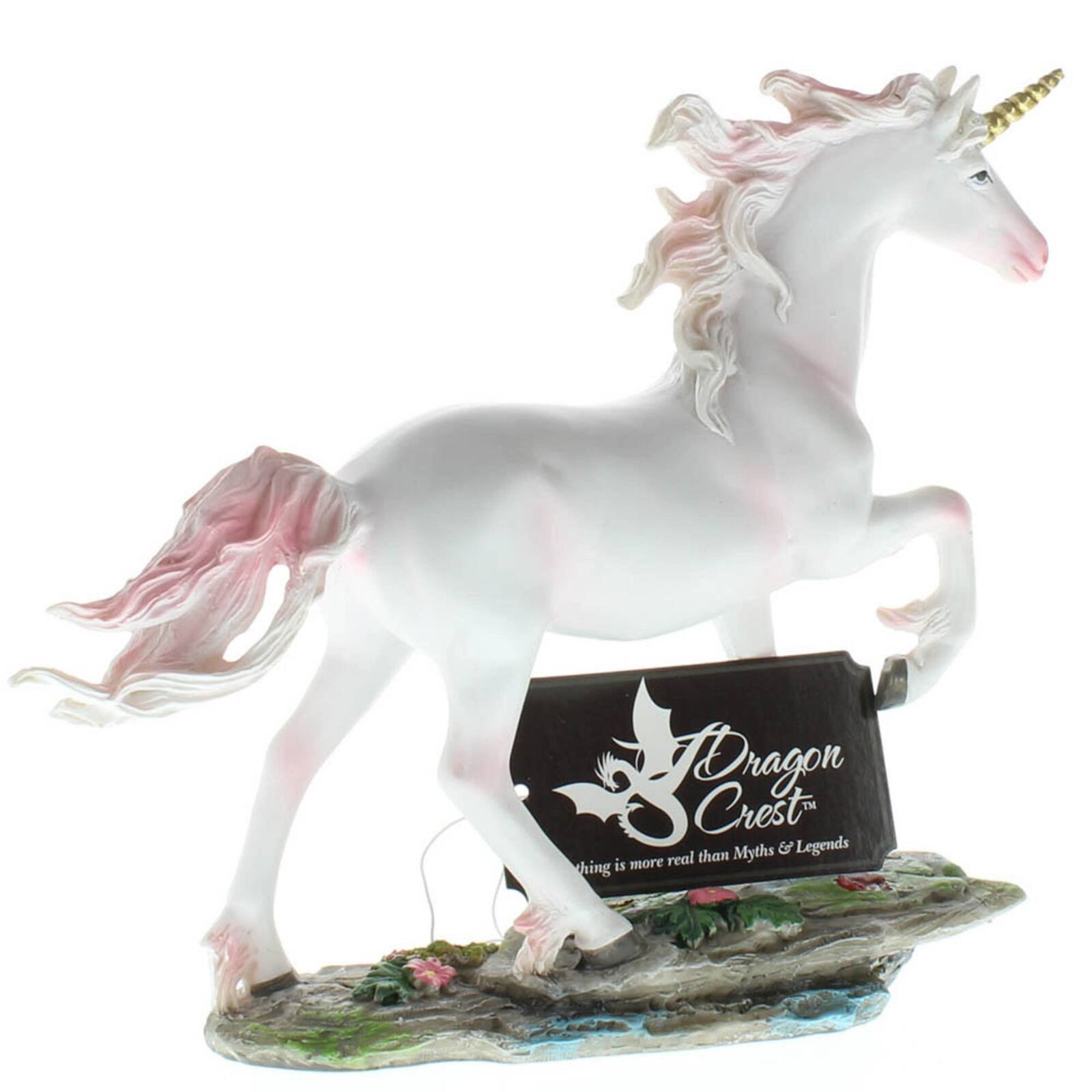 Unicorn Running Through Crystals Figurine 8" x 2.25" x 6.37"