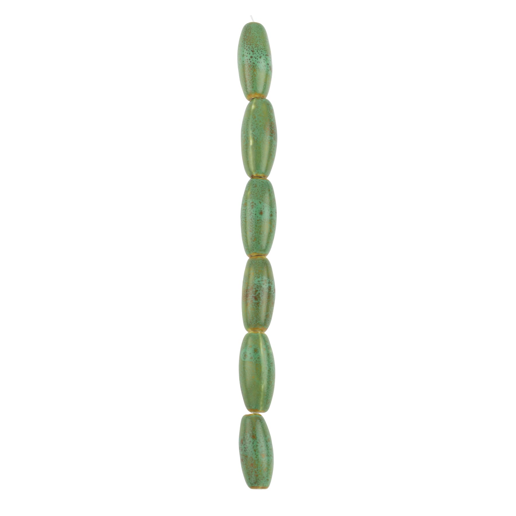 12 Packs: 6 ct. (72 total) Green Ceramic Oval Beads, 29.5mm by Bead Landing™