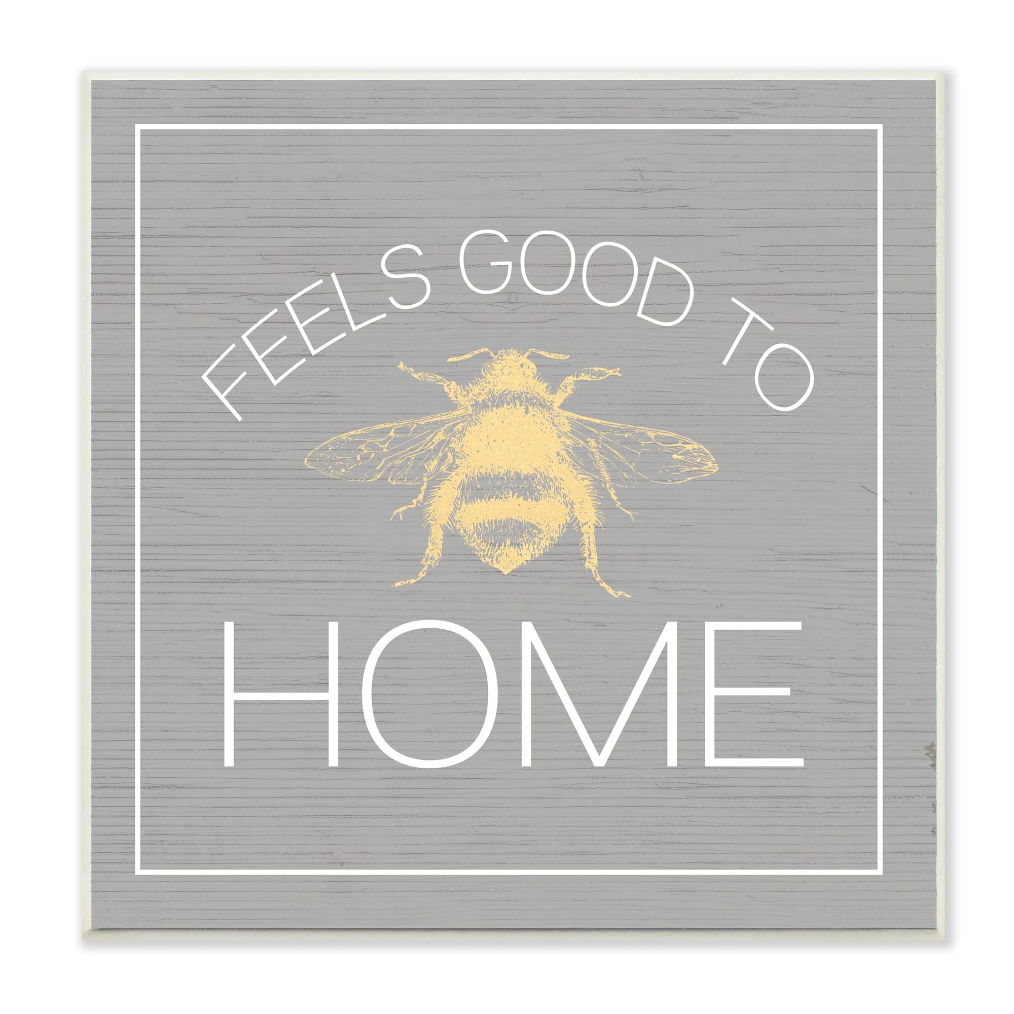 Stupell Industries Good To Bee Home Phrase Cute Insect Pun, 12" x 12"
