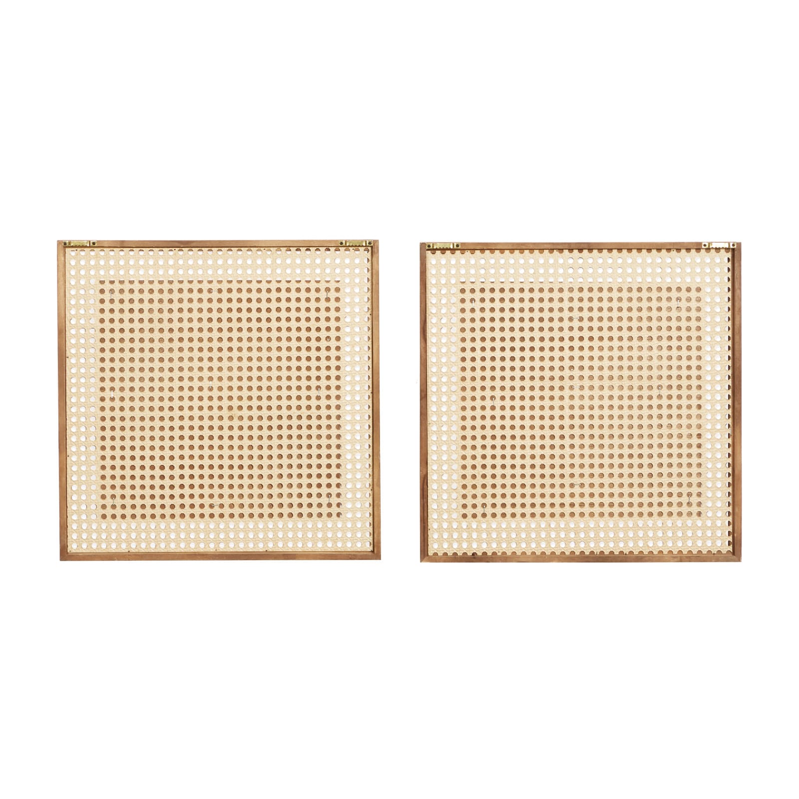 Set of 2 Brown Wood Farmhouse Wall Decor 16"x 16"