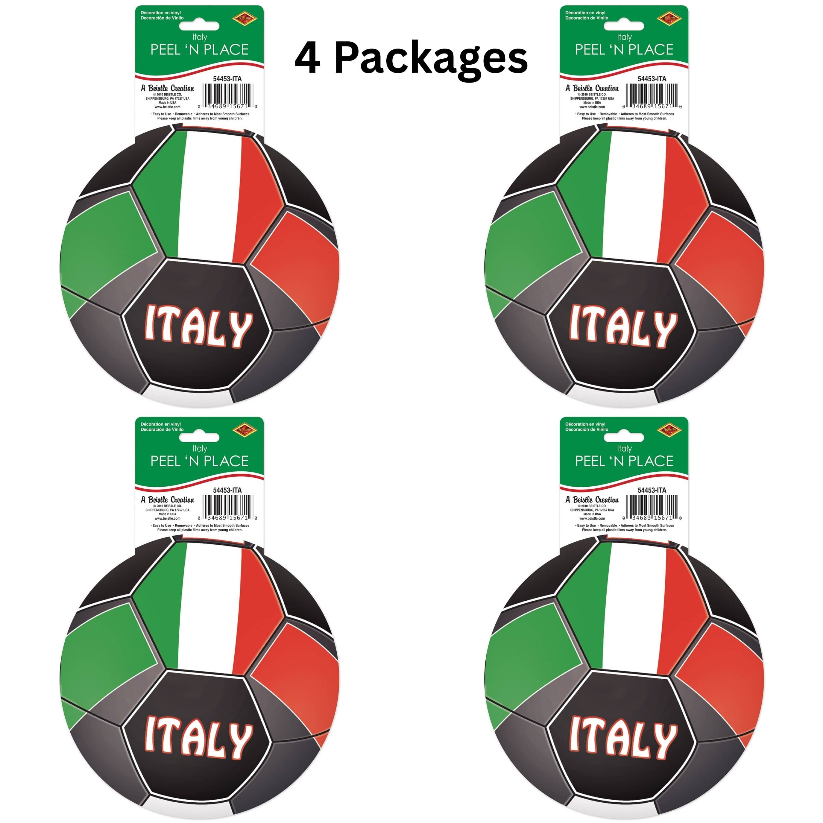 Beistle 5.25" National Soccer Ball Peel 'N Place Decorations