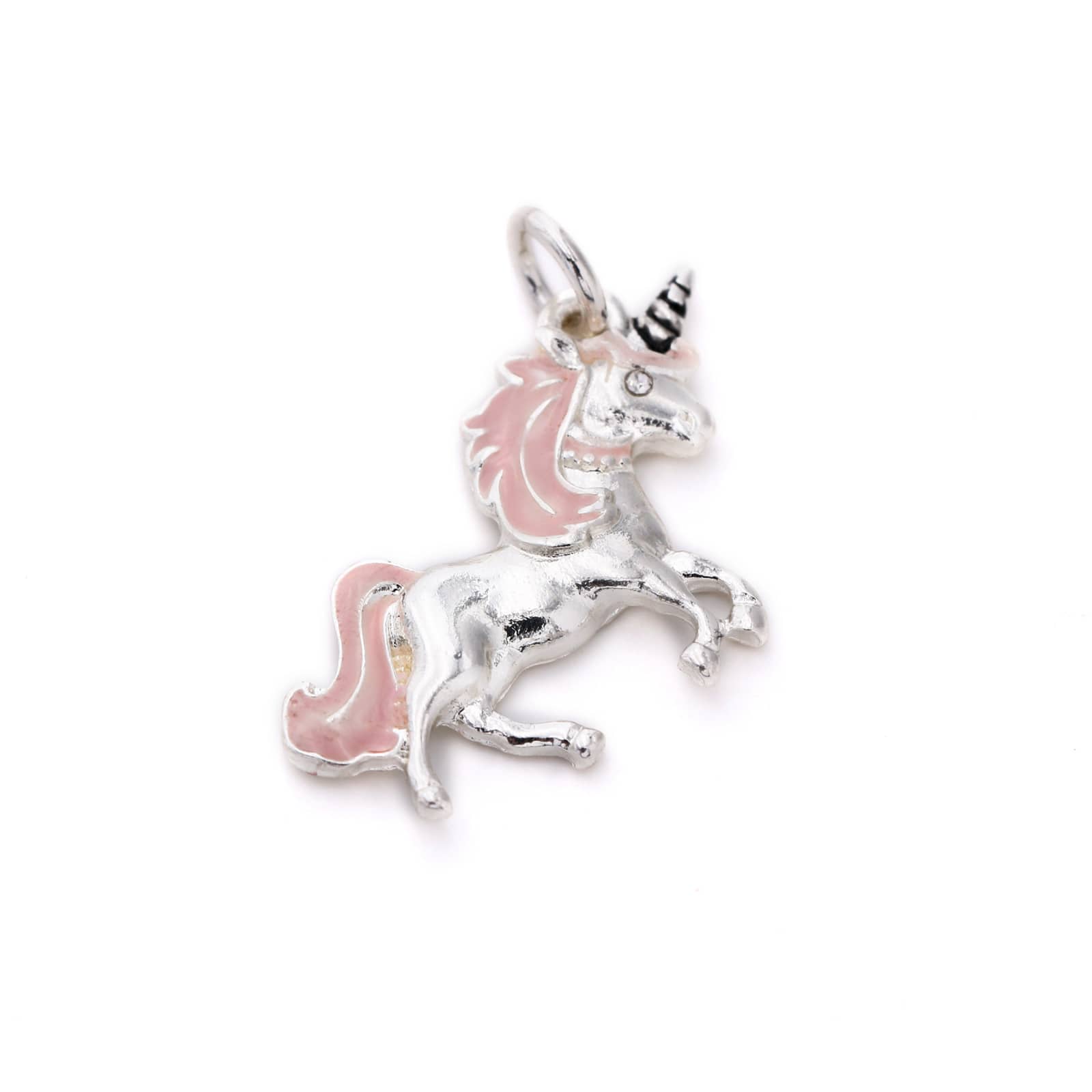 Pink & Silver Plated Unicorn Charm by Bead Landing™