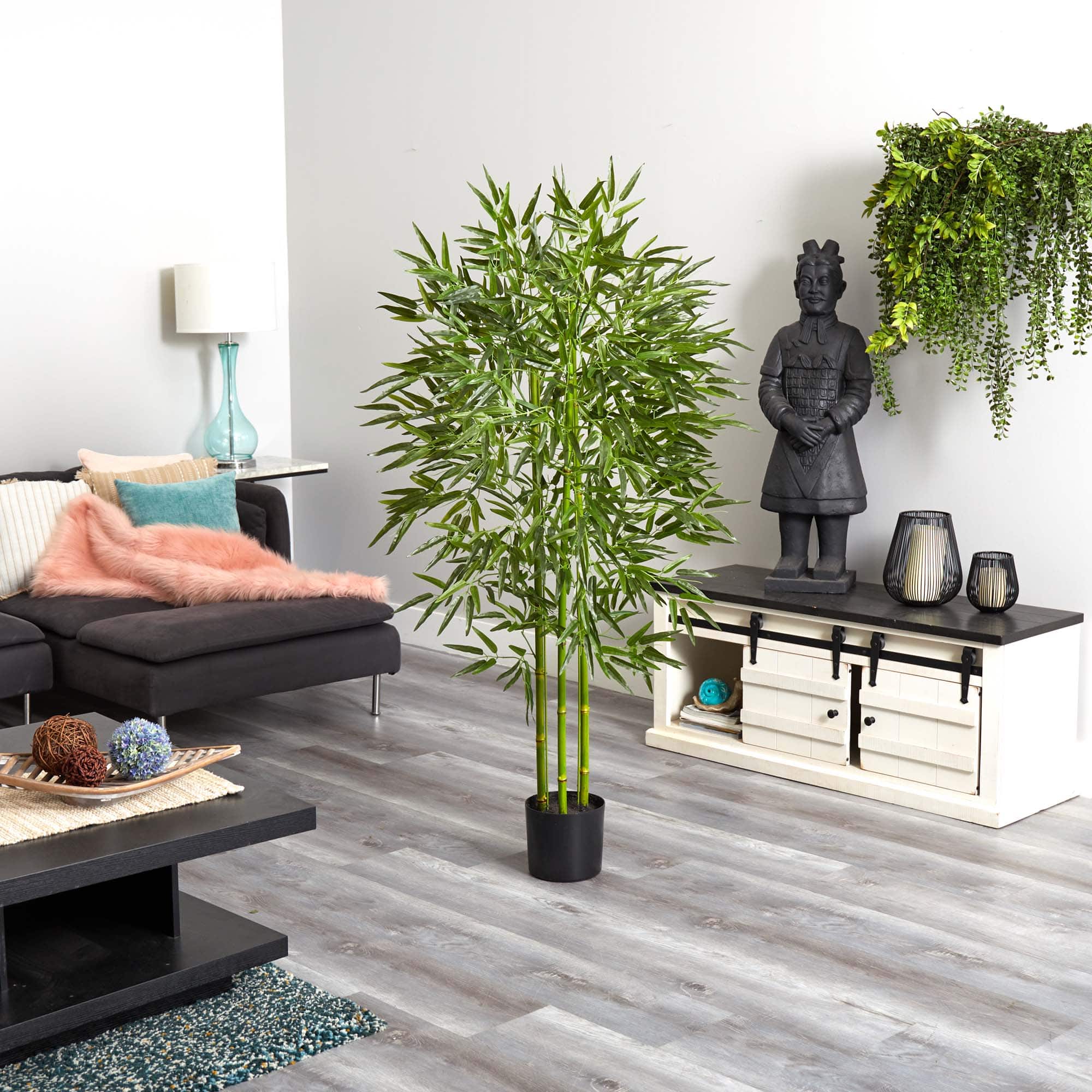 5ft. Potted UV Resistant Bamboo Tree
