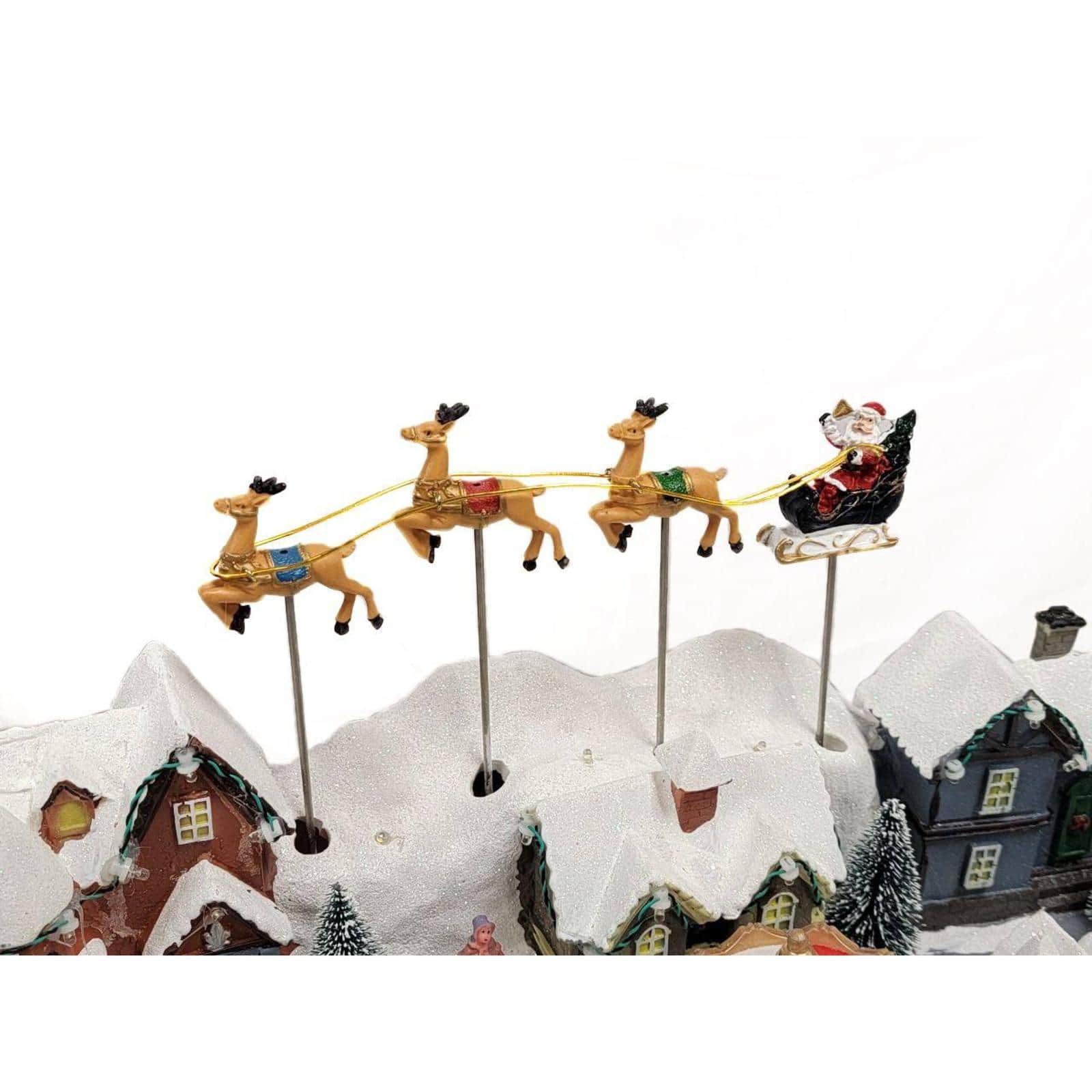 Wizardi 19.75" Snow-covered Christmas Village Decoration