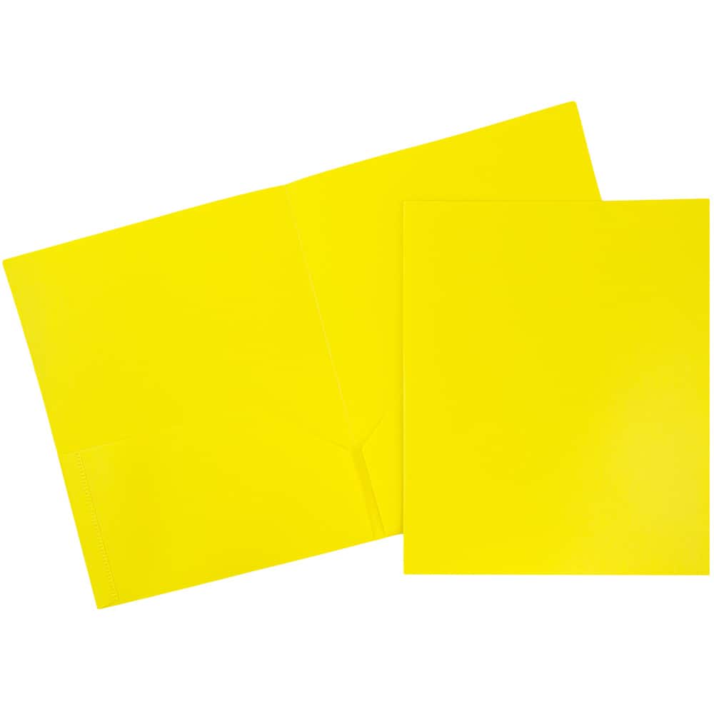 JAM Paper 9.5" x 11.5" Plastic 2 Pocket School POP Folders