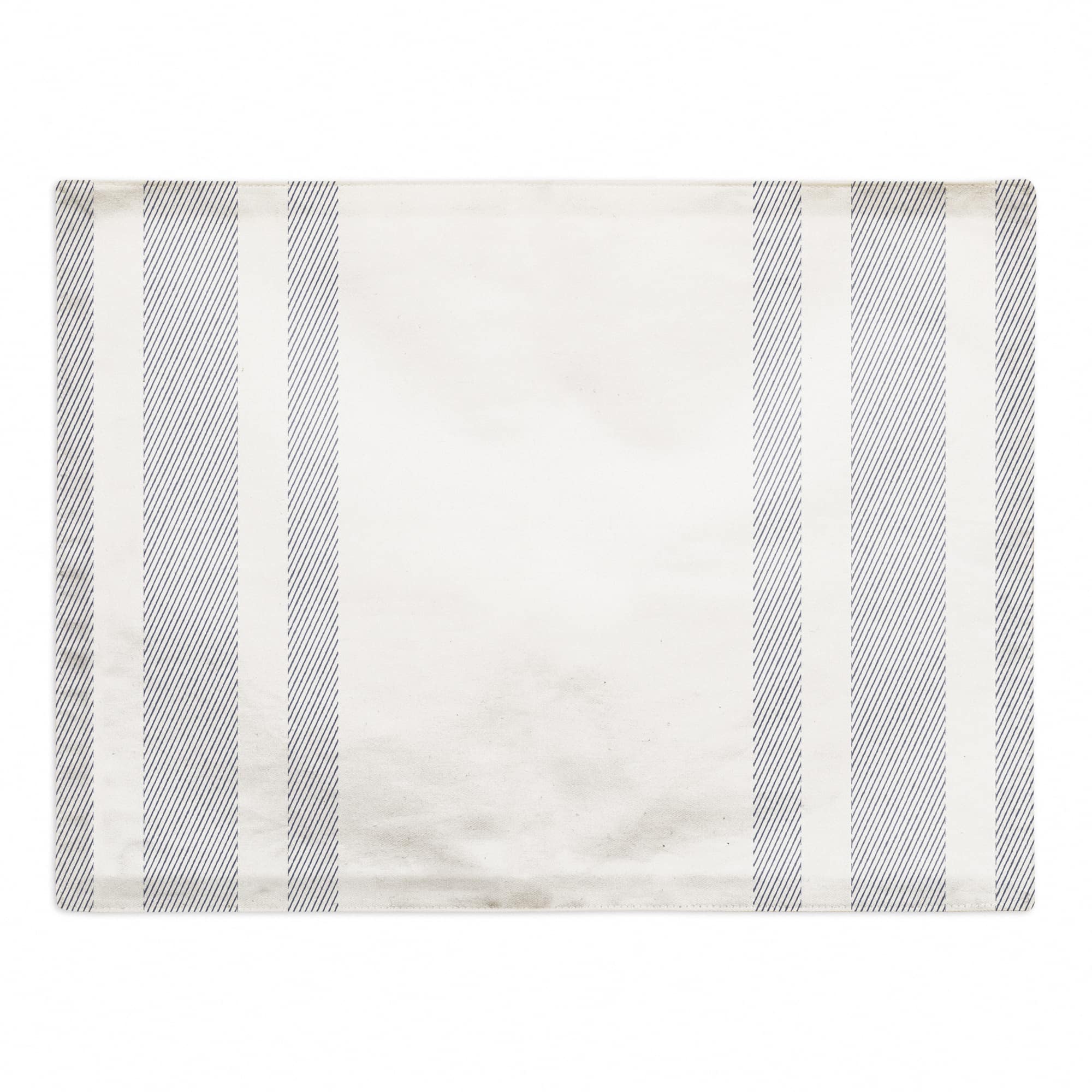 Textured Blue Stripes 18" x 14" Cotton Twill Placemat