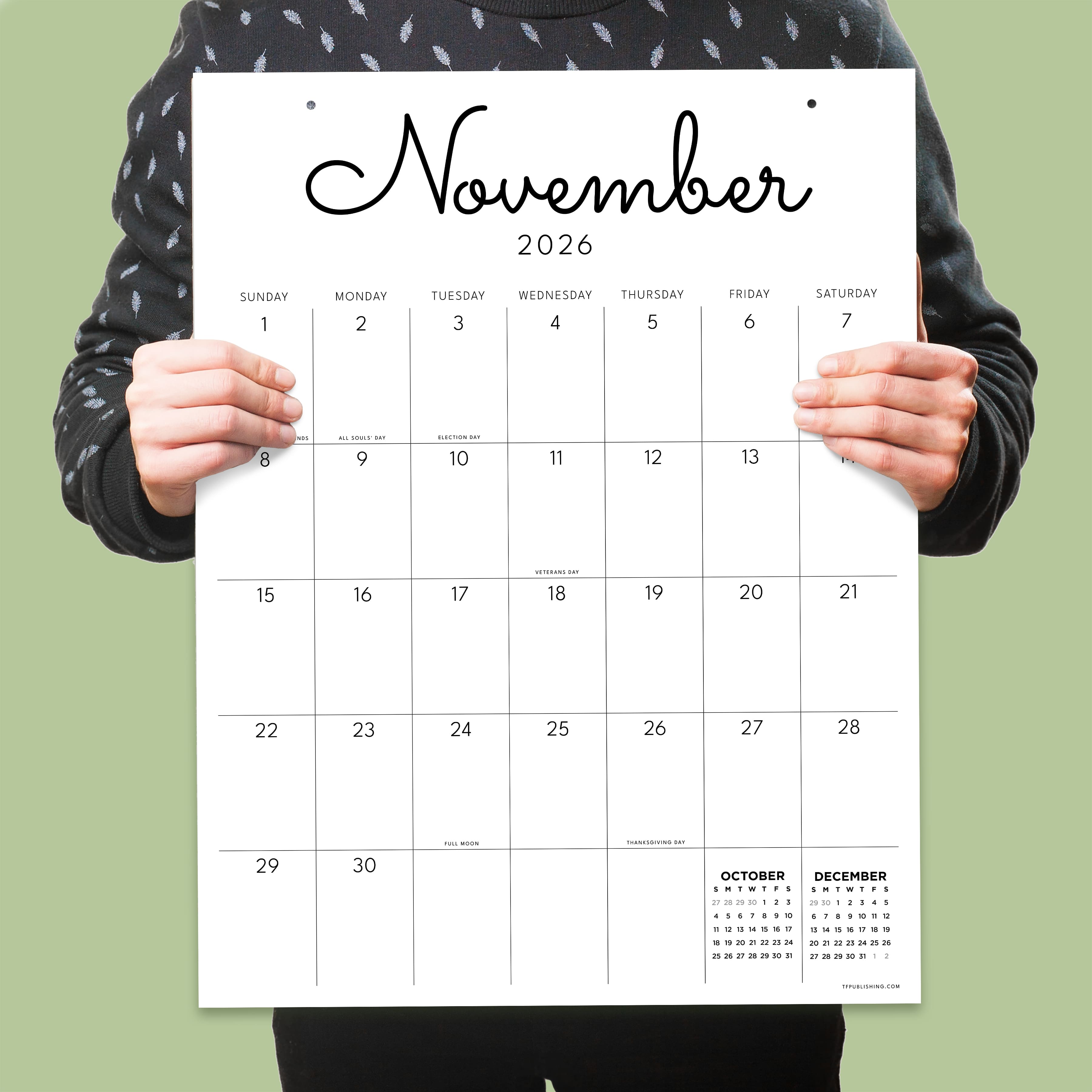 TF Publishing Large 2026-27 Art Poster Wall Calendar