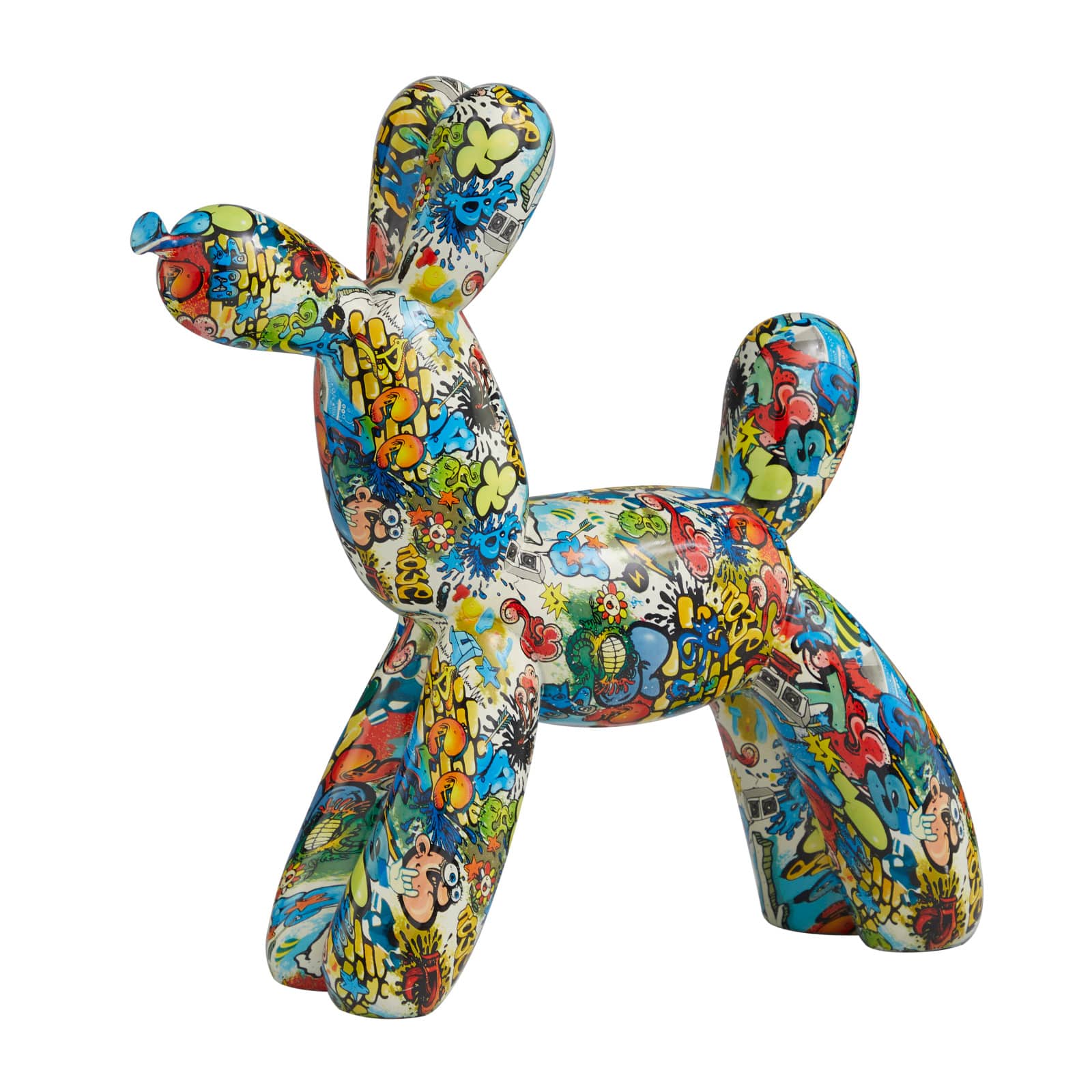 16" Multicolor Dog Sculpture