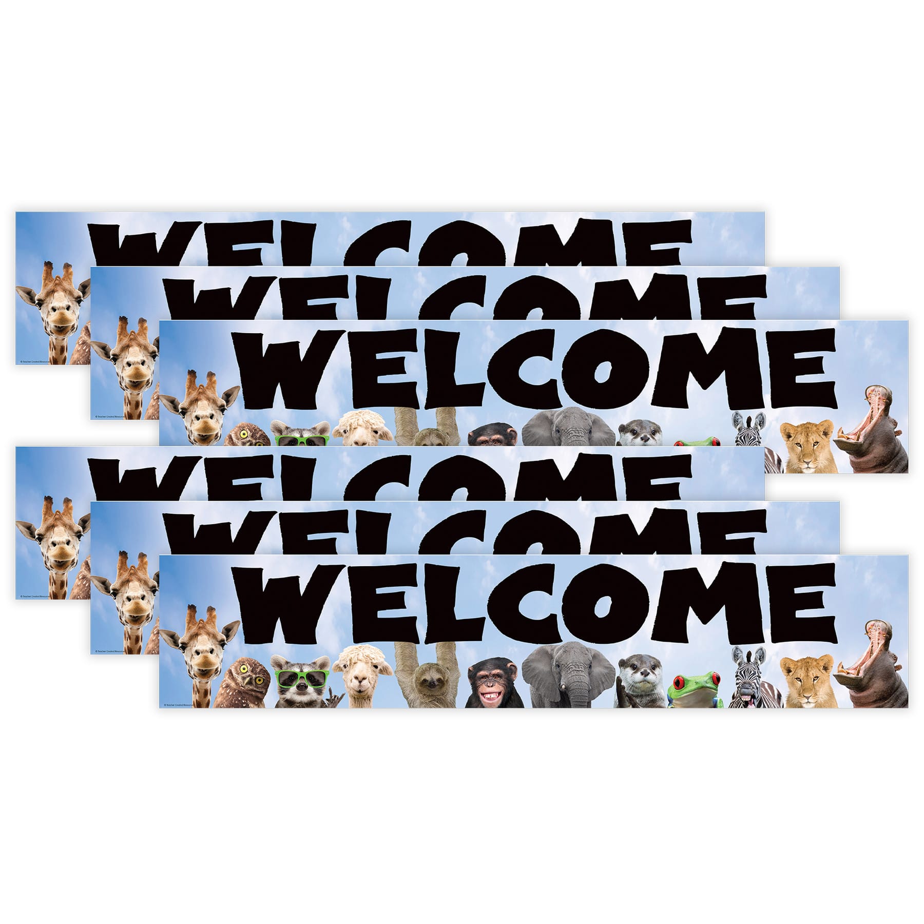 Teacher Created Resources® 8" x 39" Go Wild Animals Welcome Banner, 6ct.