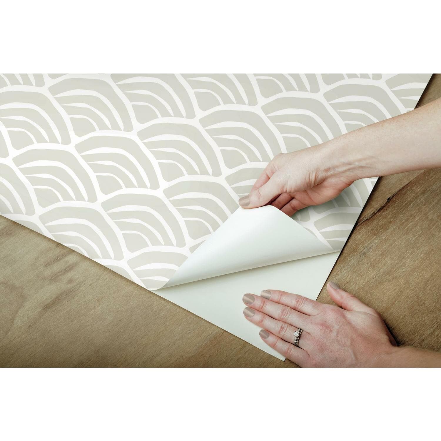RoomMates Coastal Scallop Peel & Stick Wallpaper